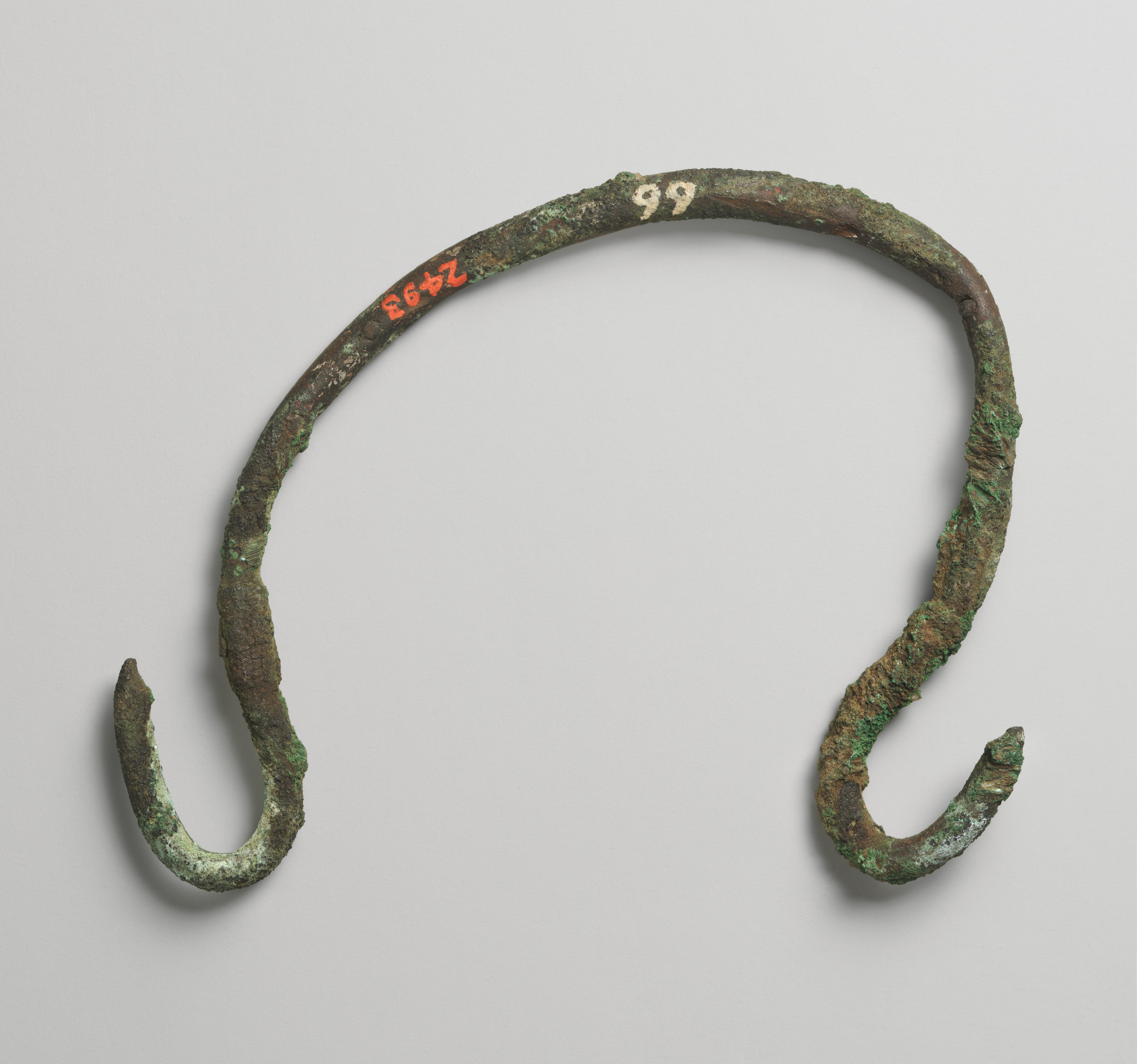 Handle from metal vase