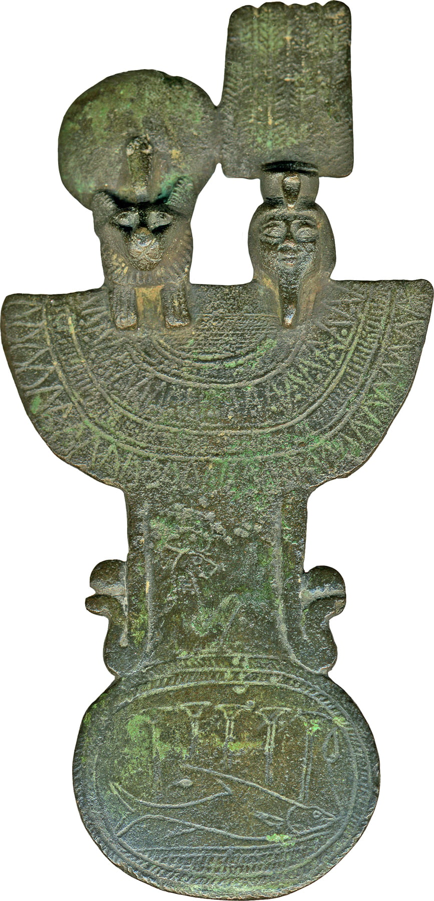 Menat with the Heads of the Deities Shu and Tefnut