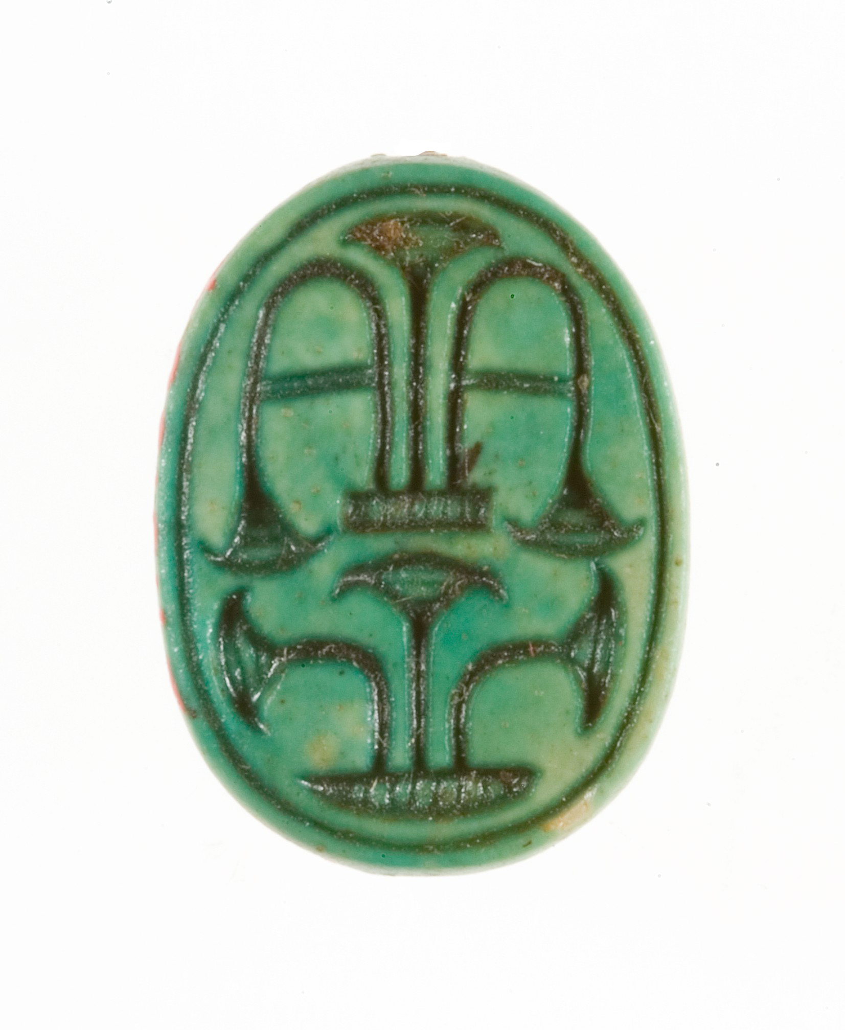 Scarab inscribed with Plant Motifs