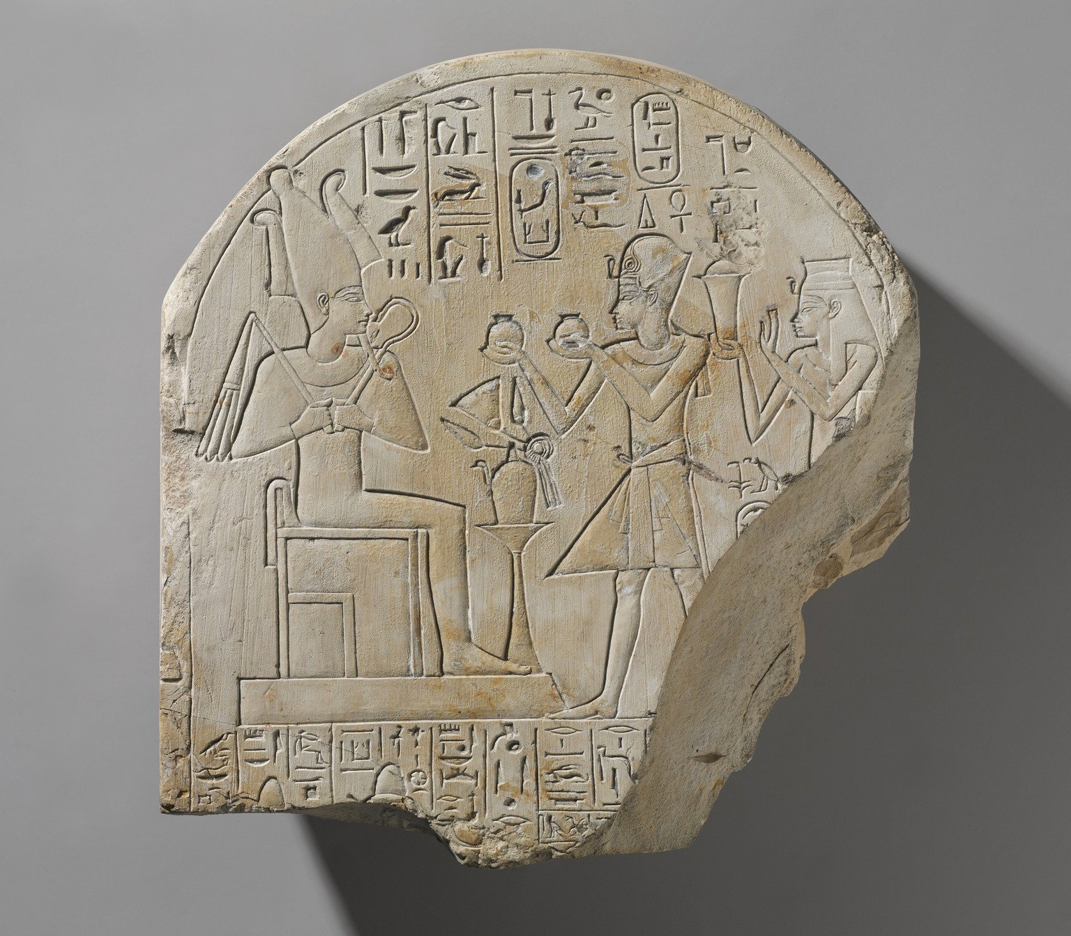Amunhotep I and Ahmose-Nofretary before Osiris