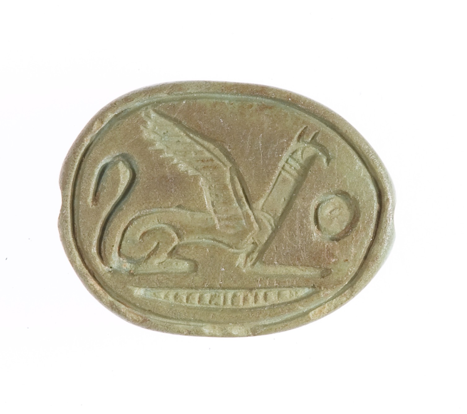 Scarab with seated griffin