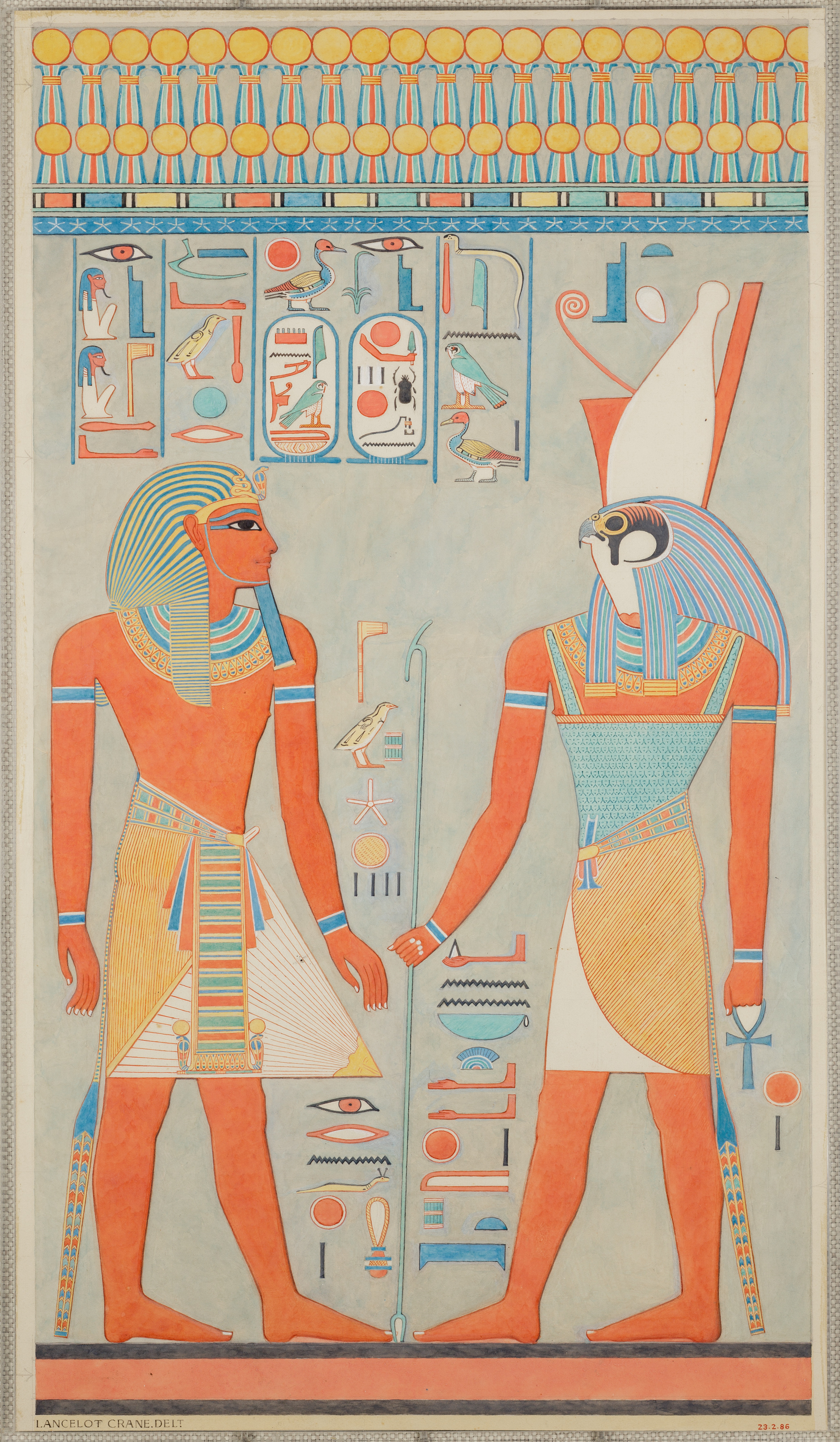 The King and Horus, Tomb of Haremhab