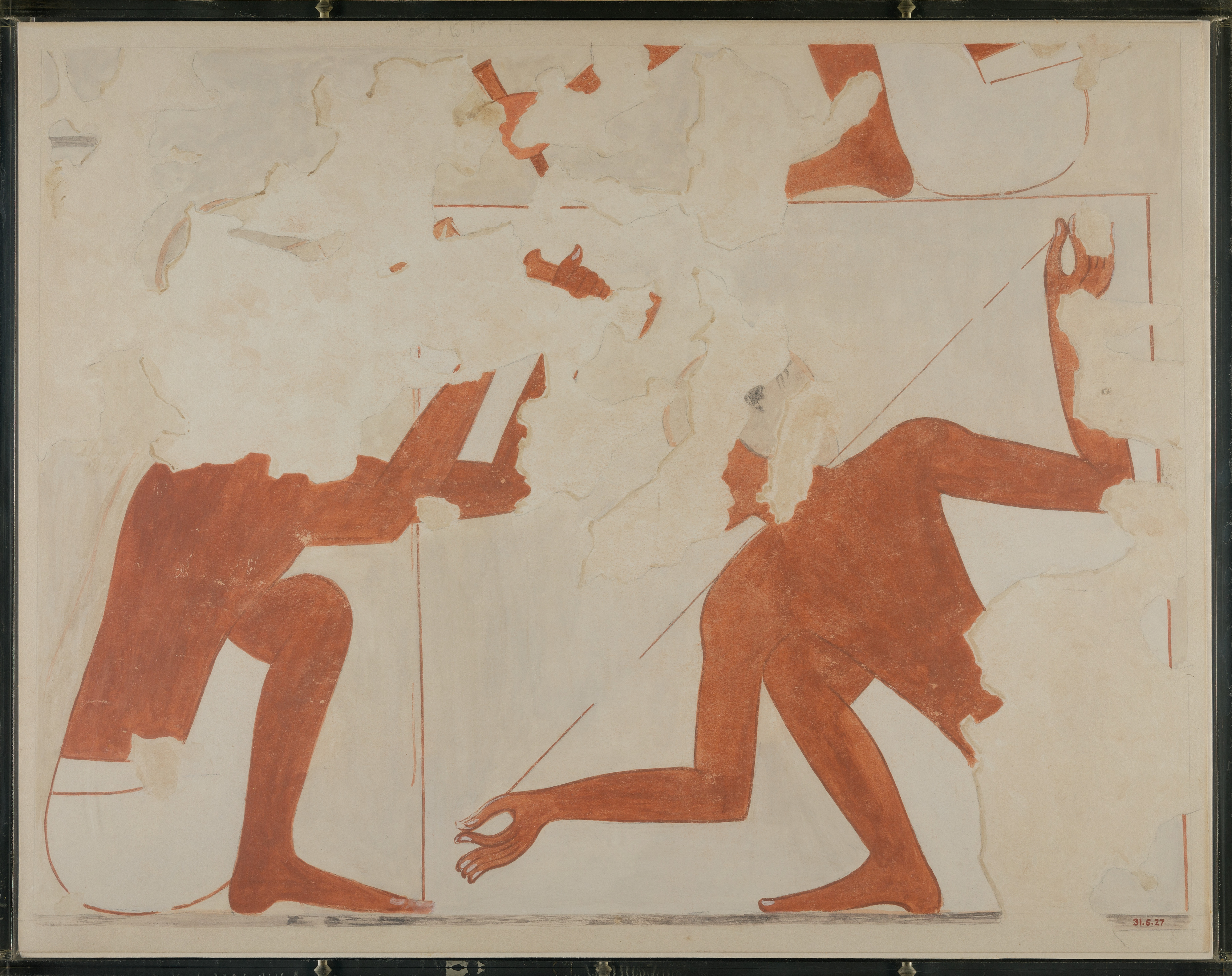 Stone Masons Sqaring a Block, Tomb of Rekhmire