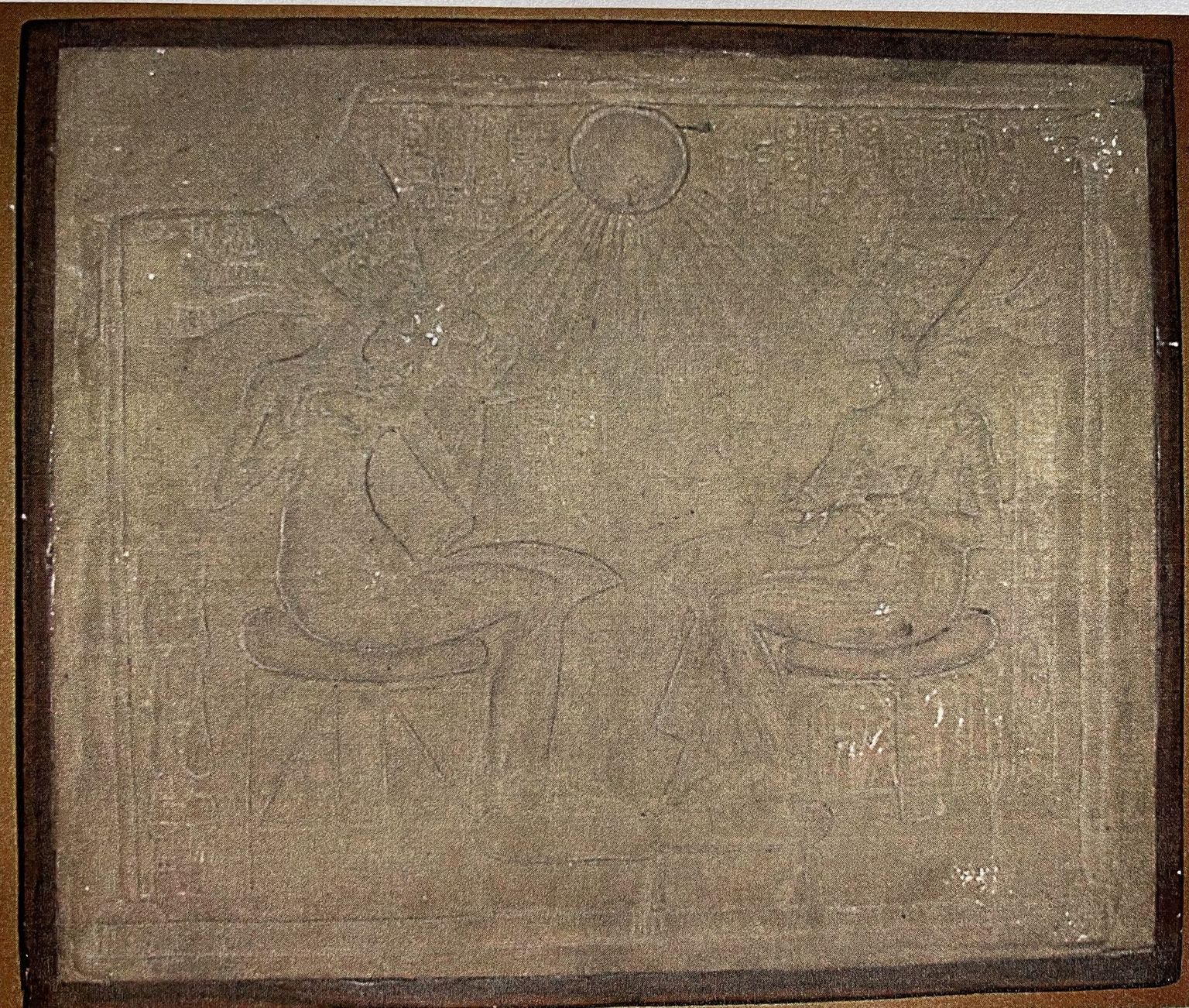 Cast of a Relief of Akhenaten, Nefertiti, and Princesses