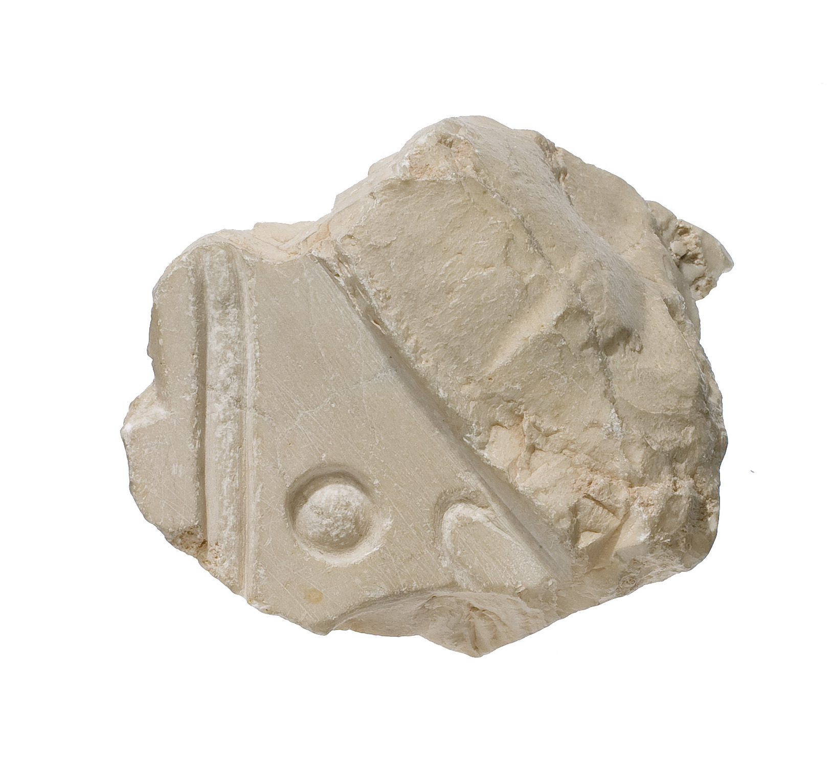 Inscribed side of back pillar from head of Akhenaten in blue crown