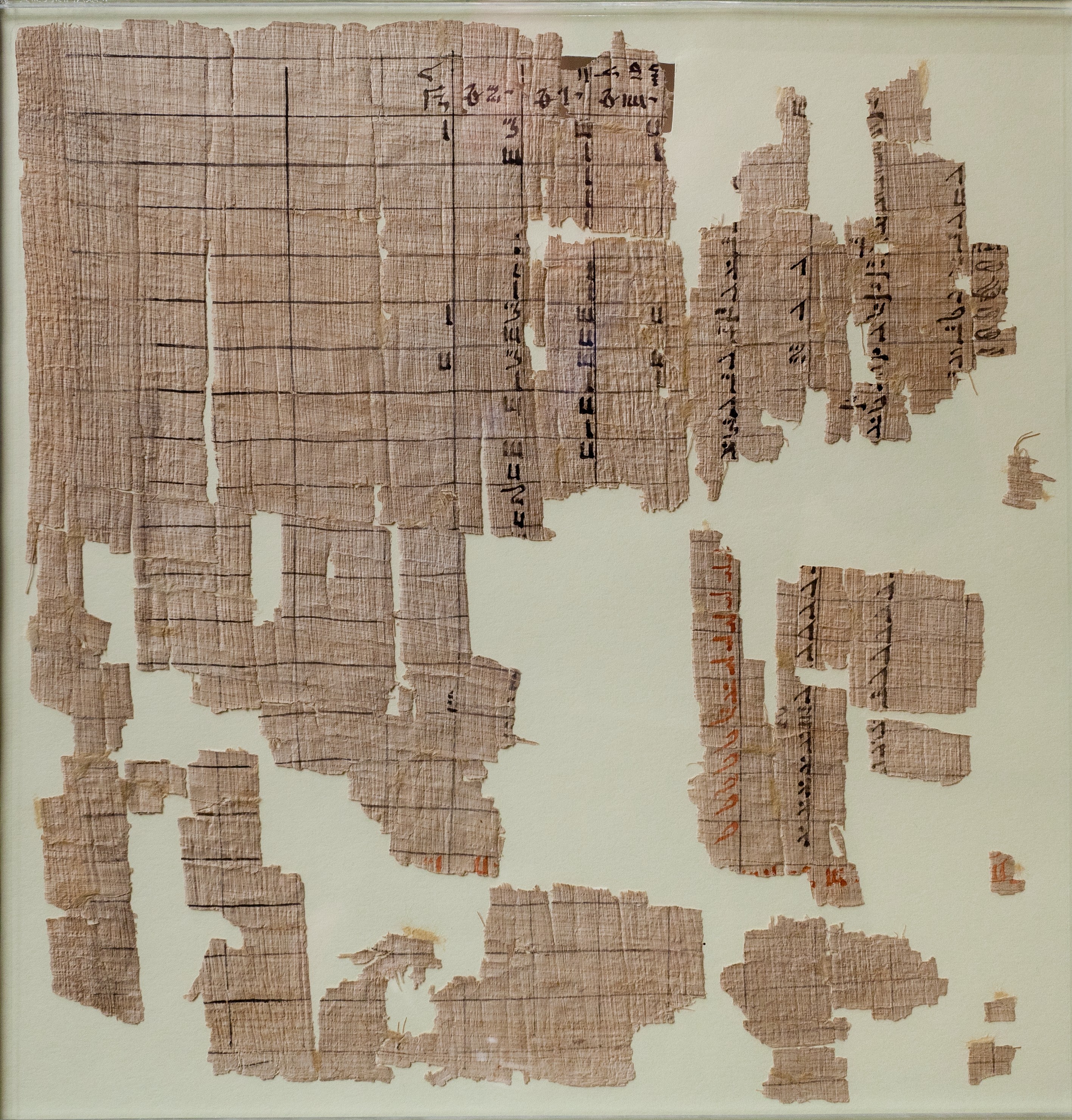 Papyrus inscribed with accounts of beer and bulls