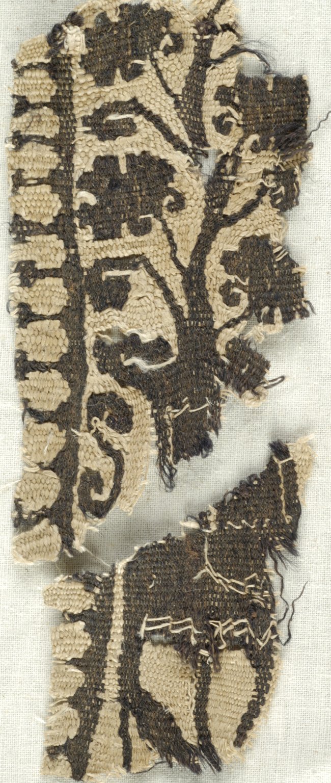 Band Fragment with Potted Botanical Decoration