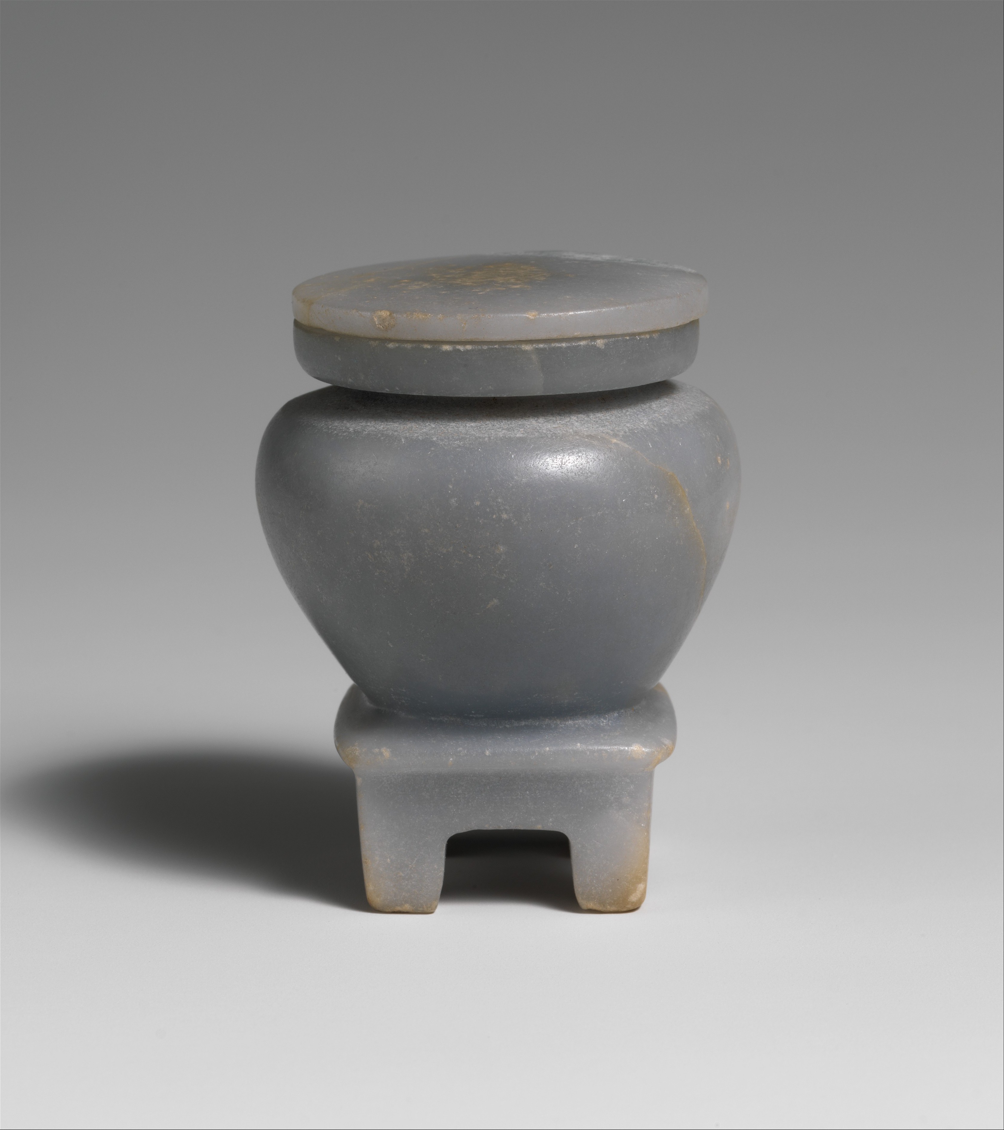 Jar for Eye Paint (kohl) with Attached Stand