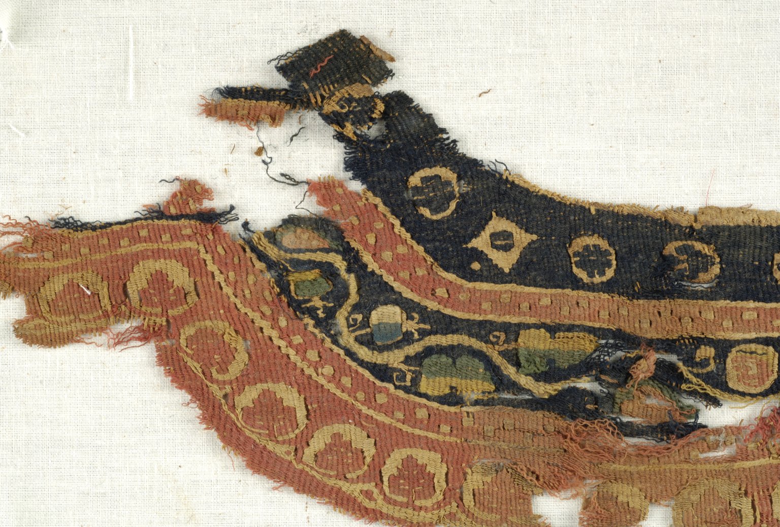 Neck Band Fragment with Botanical and Geometric Decoration