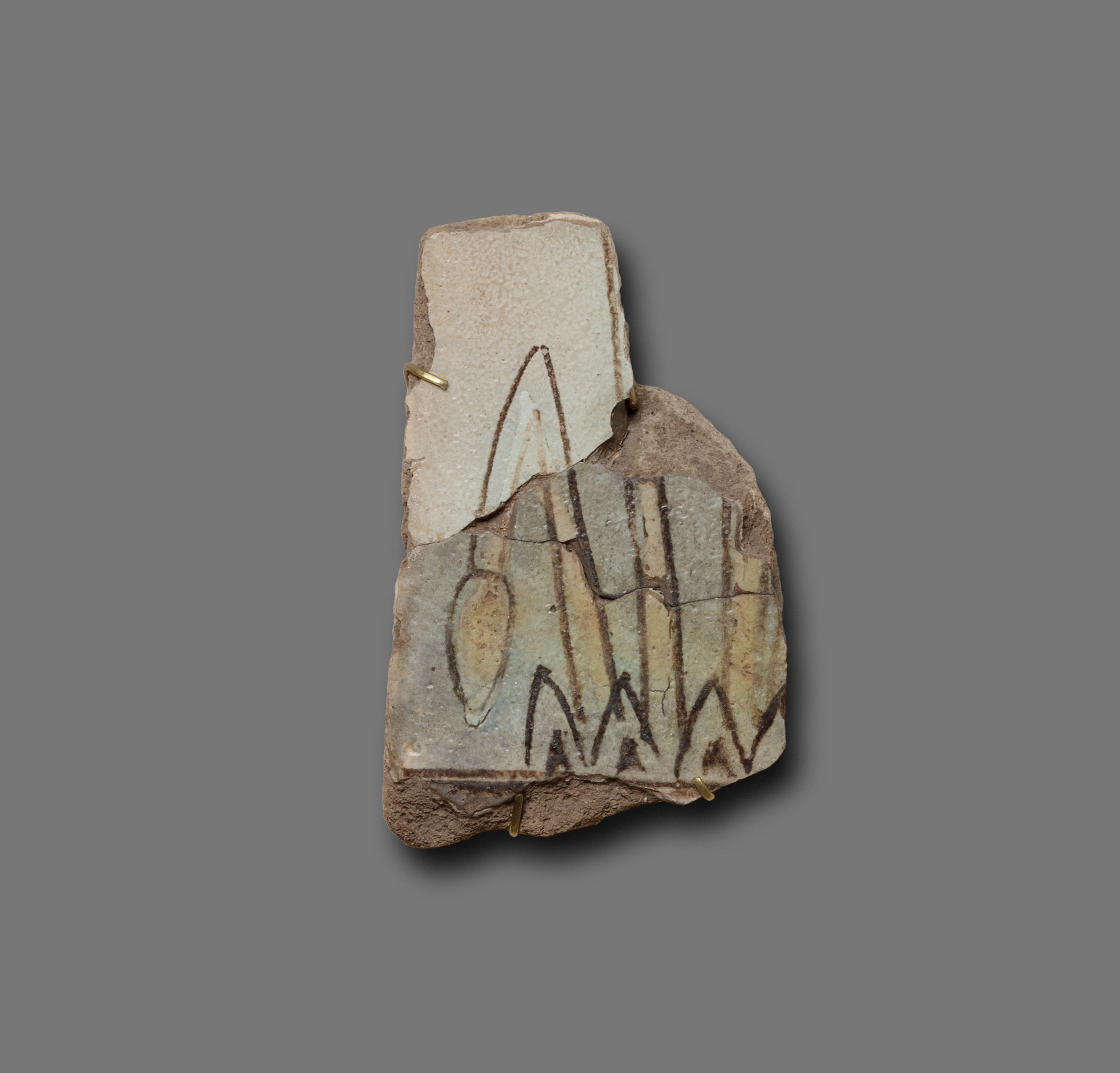 Tile with a papyrus plant