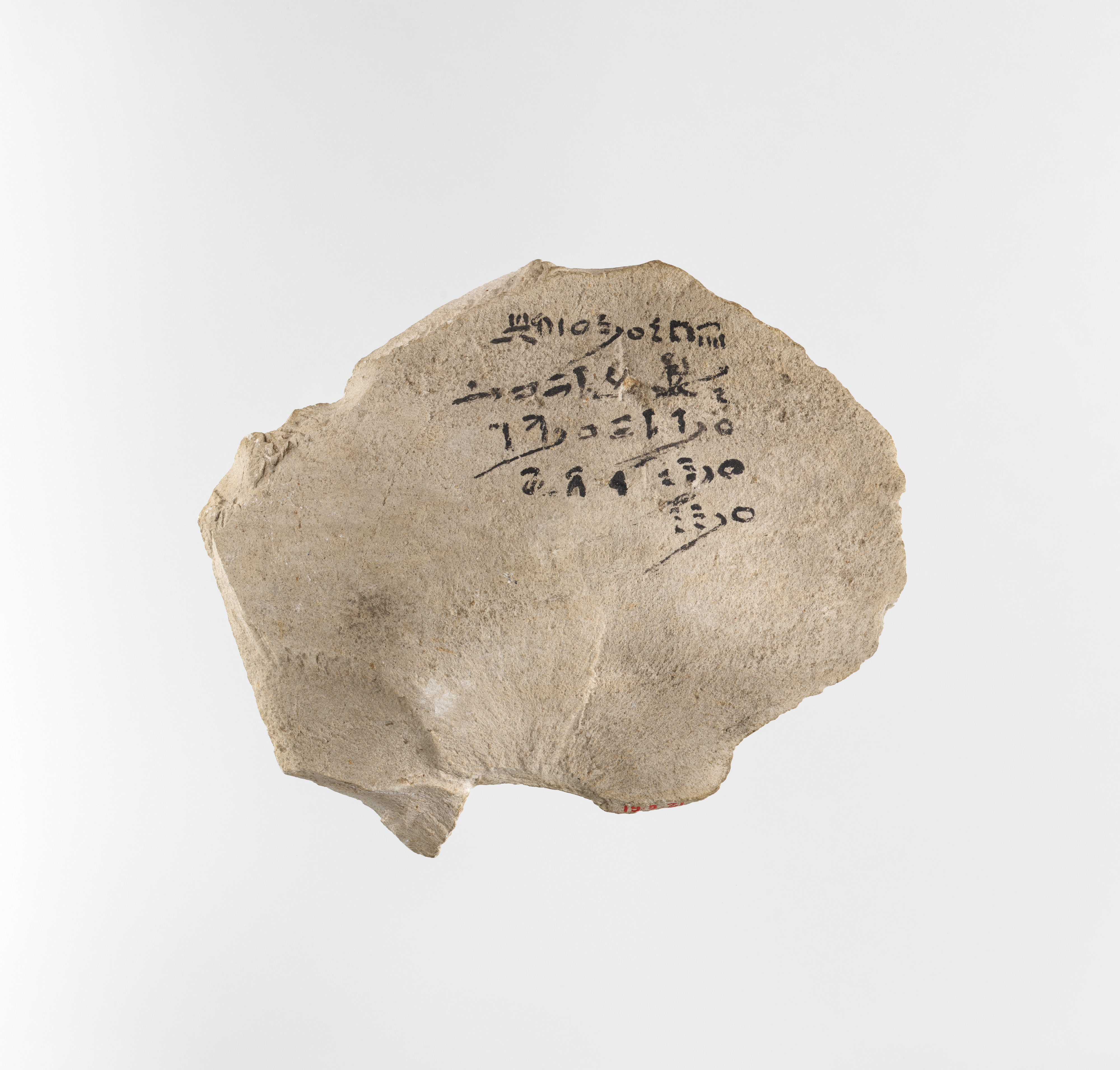 Ostracon with hieratic inscription