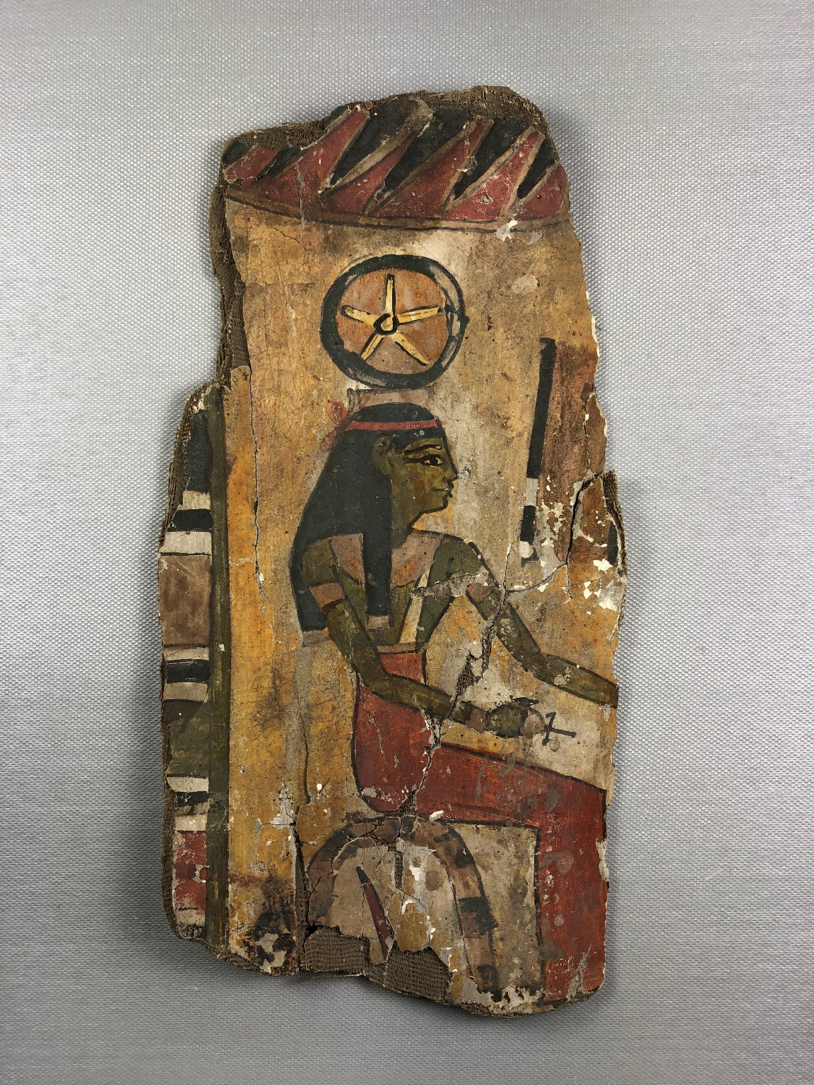 Cartonnage Fragment with Goddess Seshat