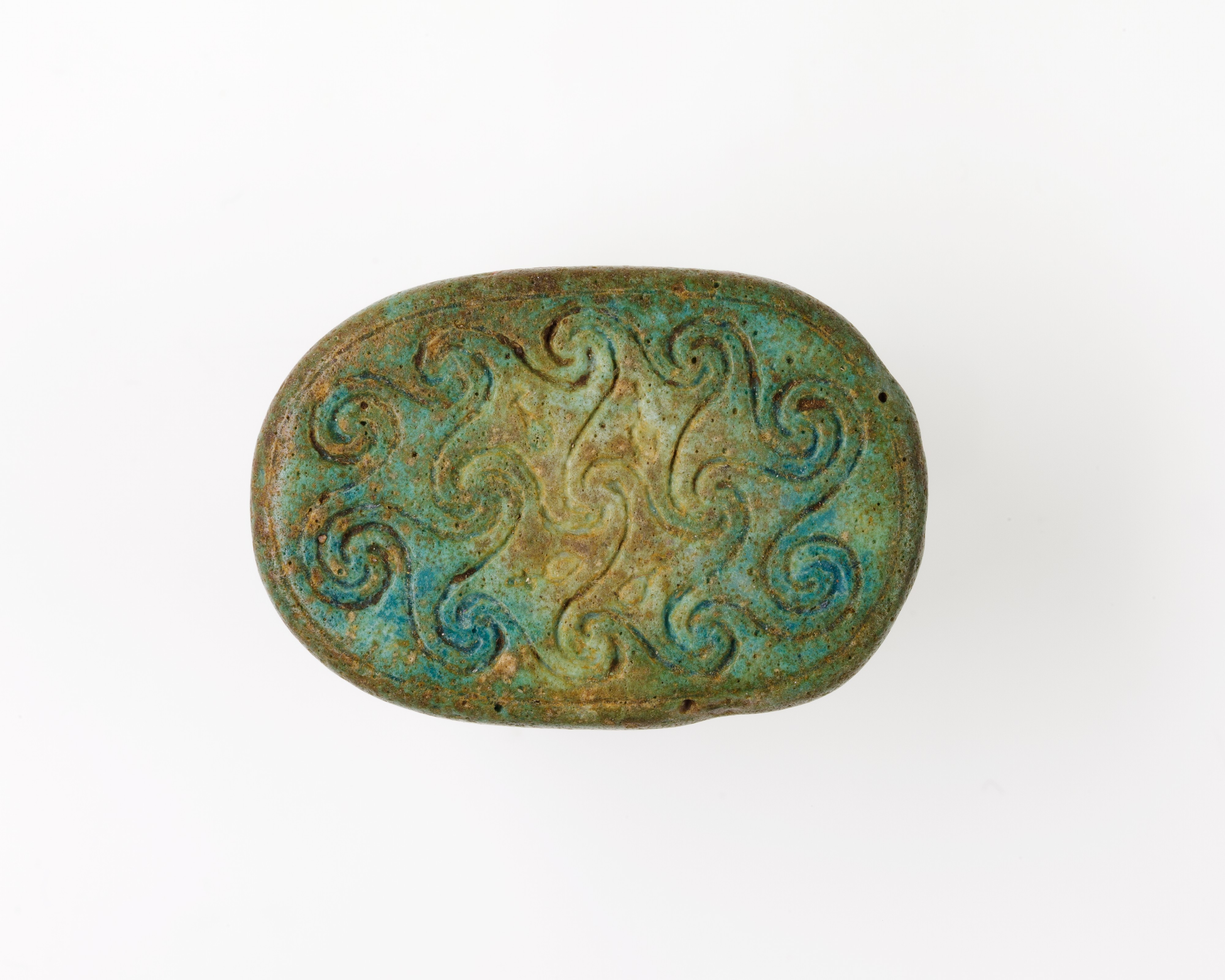 Scarab Incised with Nefer Signs and Scrolls