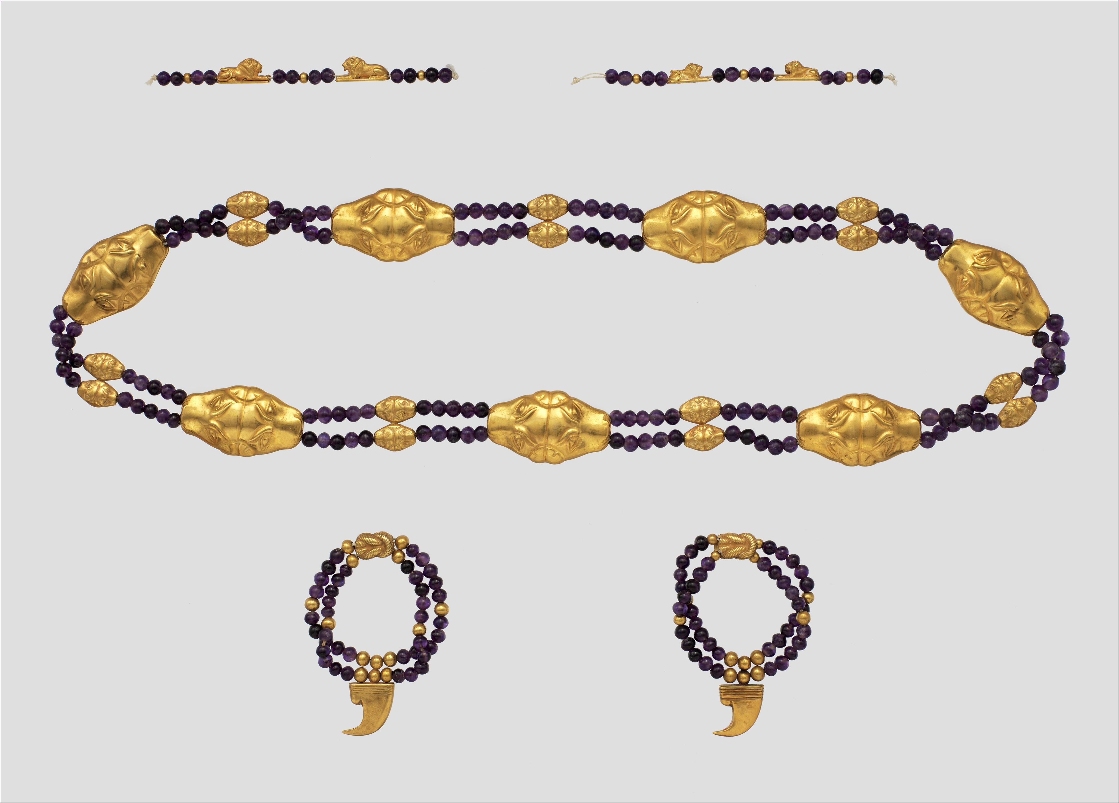 Feline-Headed Girdle, Anklets, and Bracelets of Princess Sithathoryunet