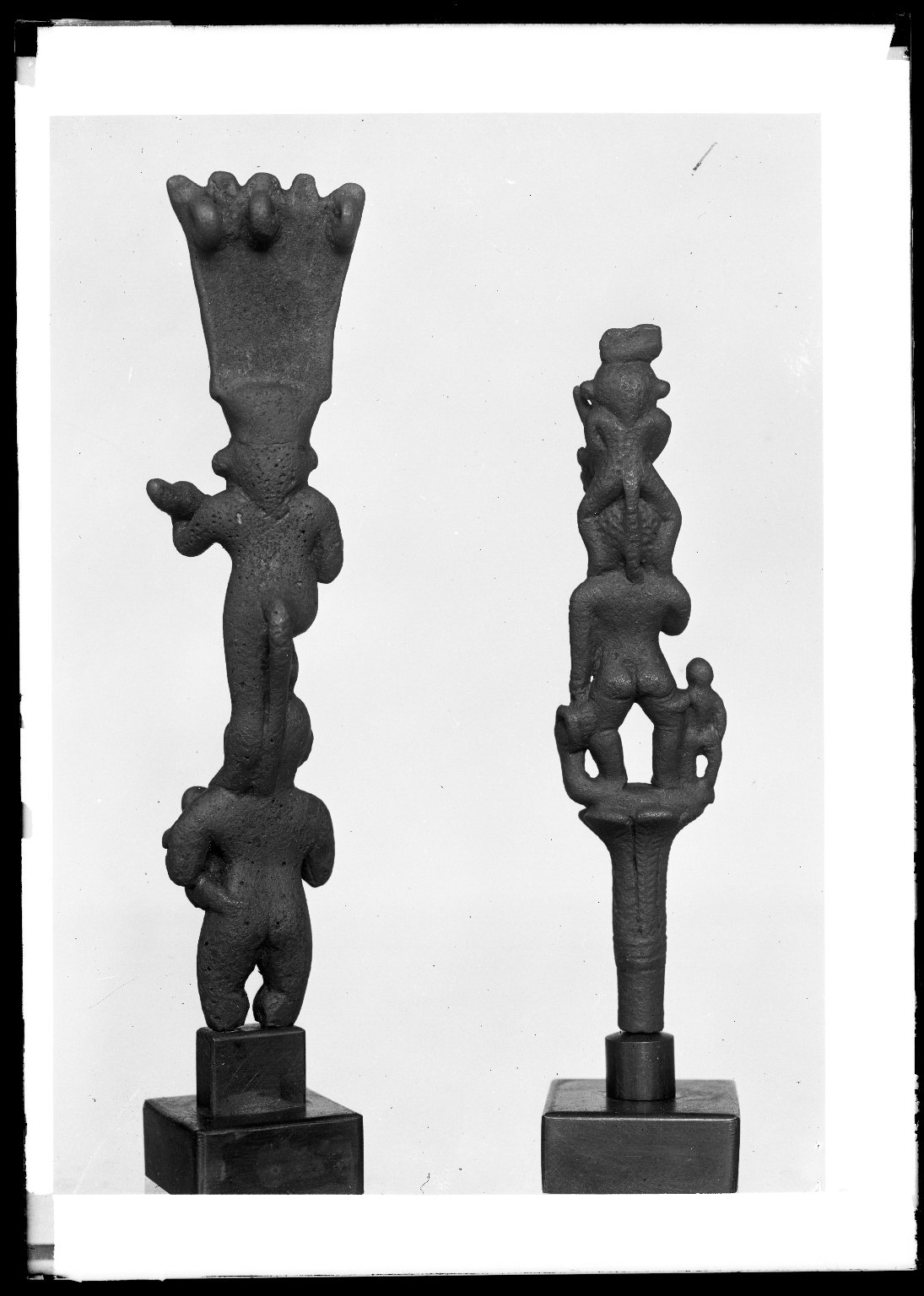Female Figure Supporting the God Bes on a Column
