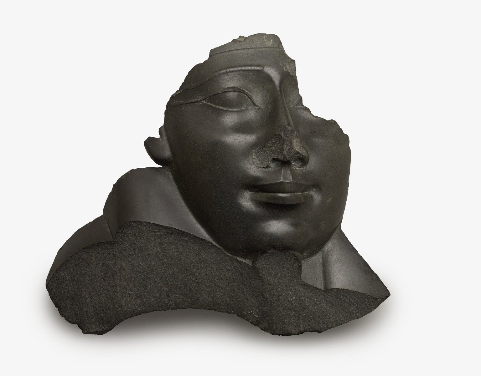 Face and Shoulder from an Anthropoid Sarcophagus