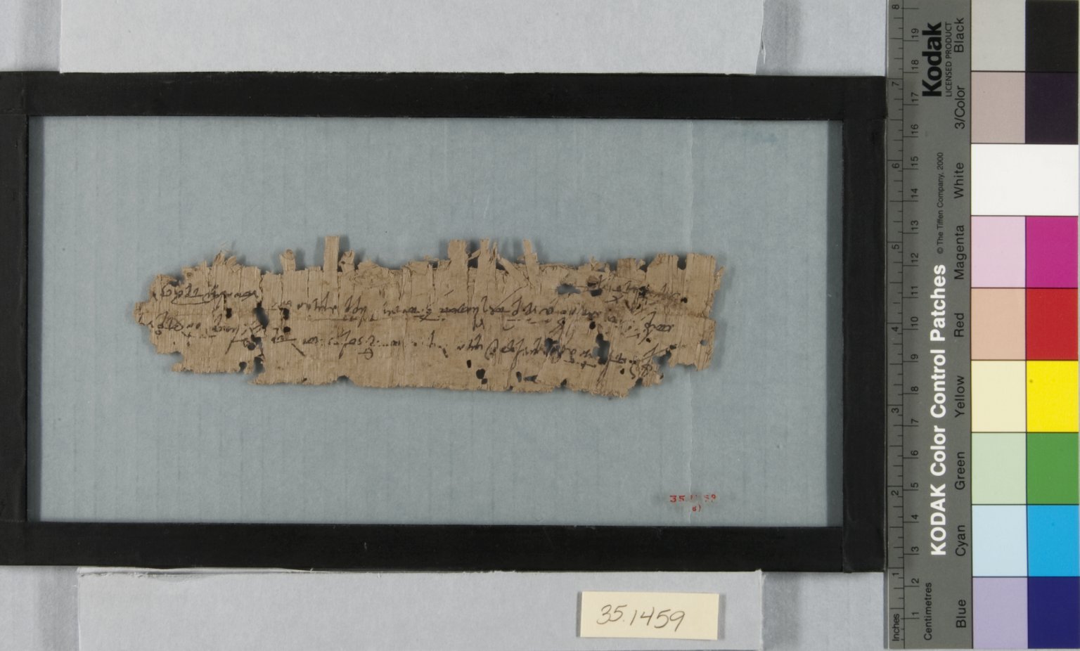 Papyrus Fragment Inscribed in Greek