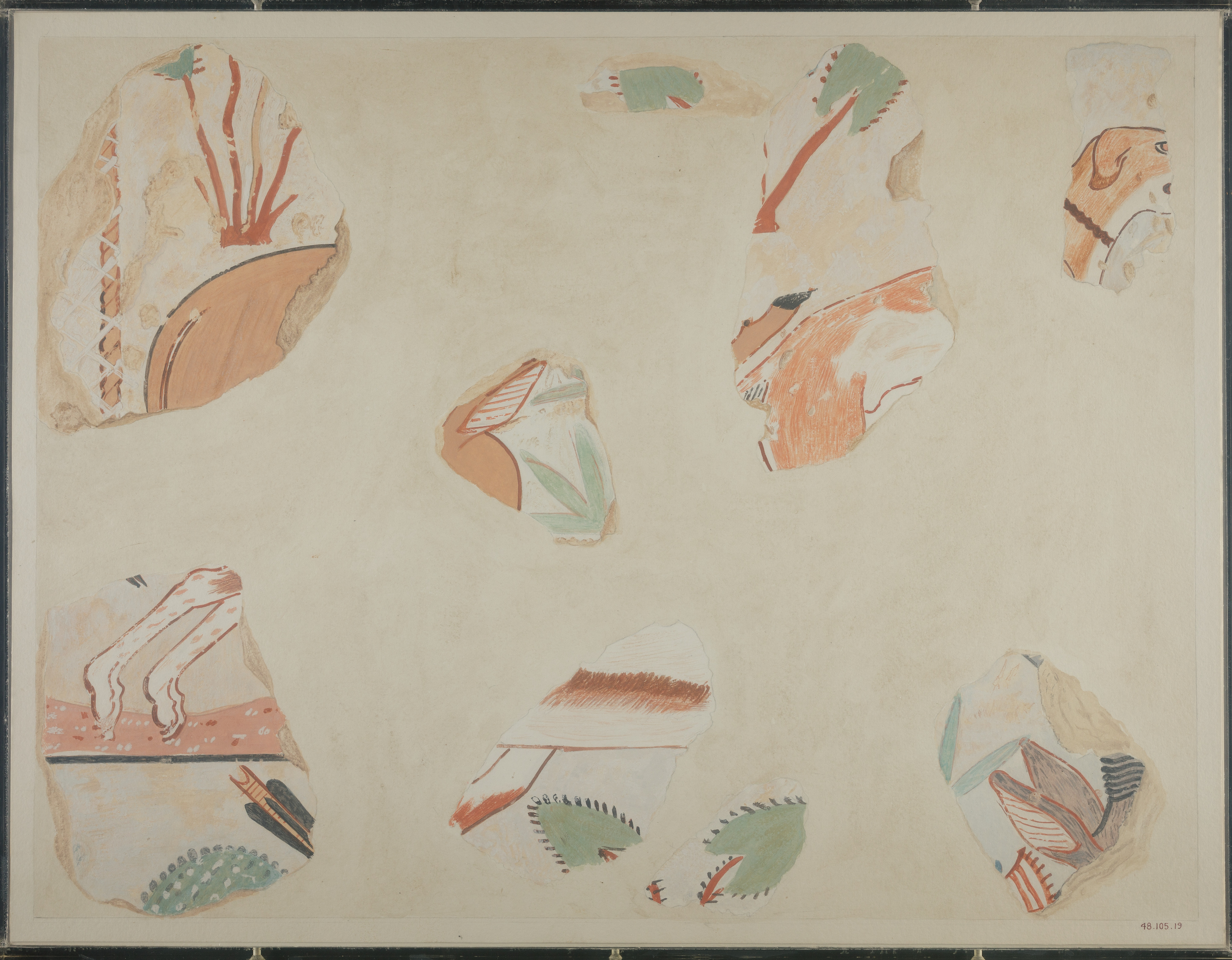 Fragments of a Hunting Scene, Tomb of Intef