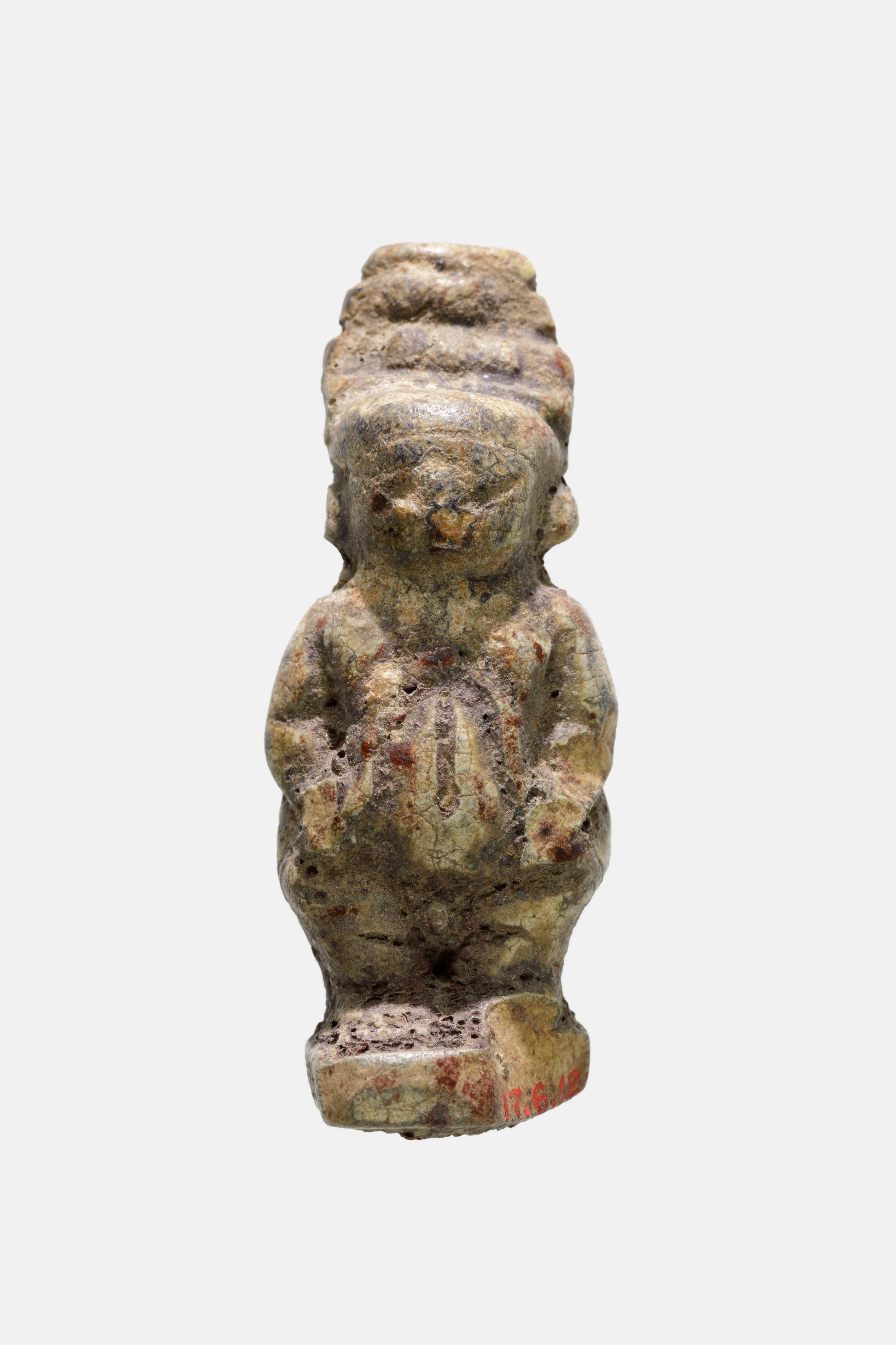 Amulet of the Dwarf Ptah with Isis on the Back