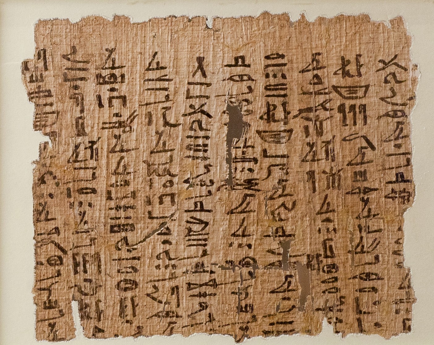 Papyrus inscribed with an account and a religious text