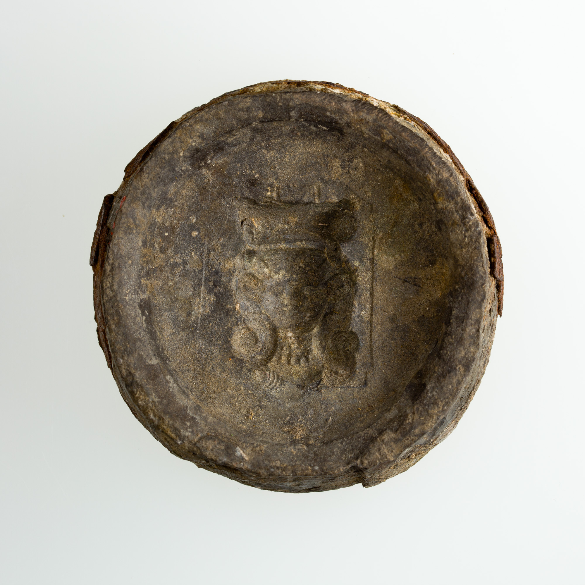 Metal mold illustrating Hathor head