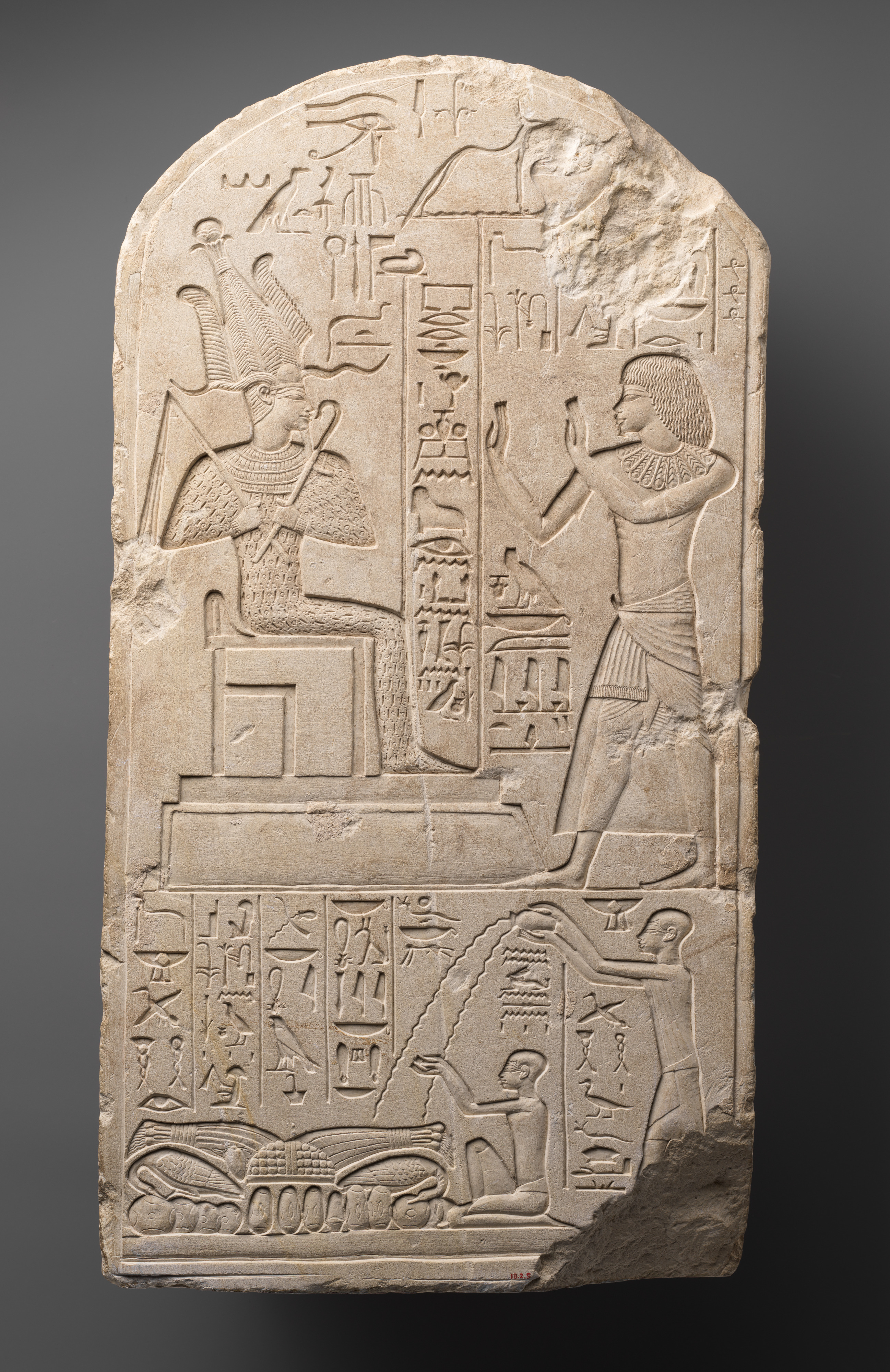 Stela of Senu Adoring Osiris