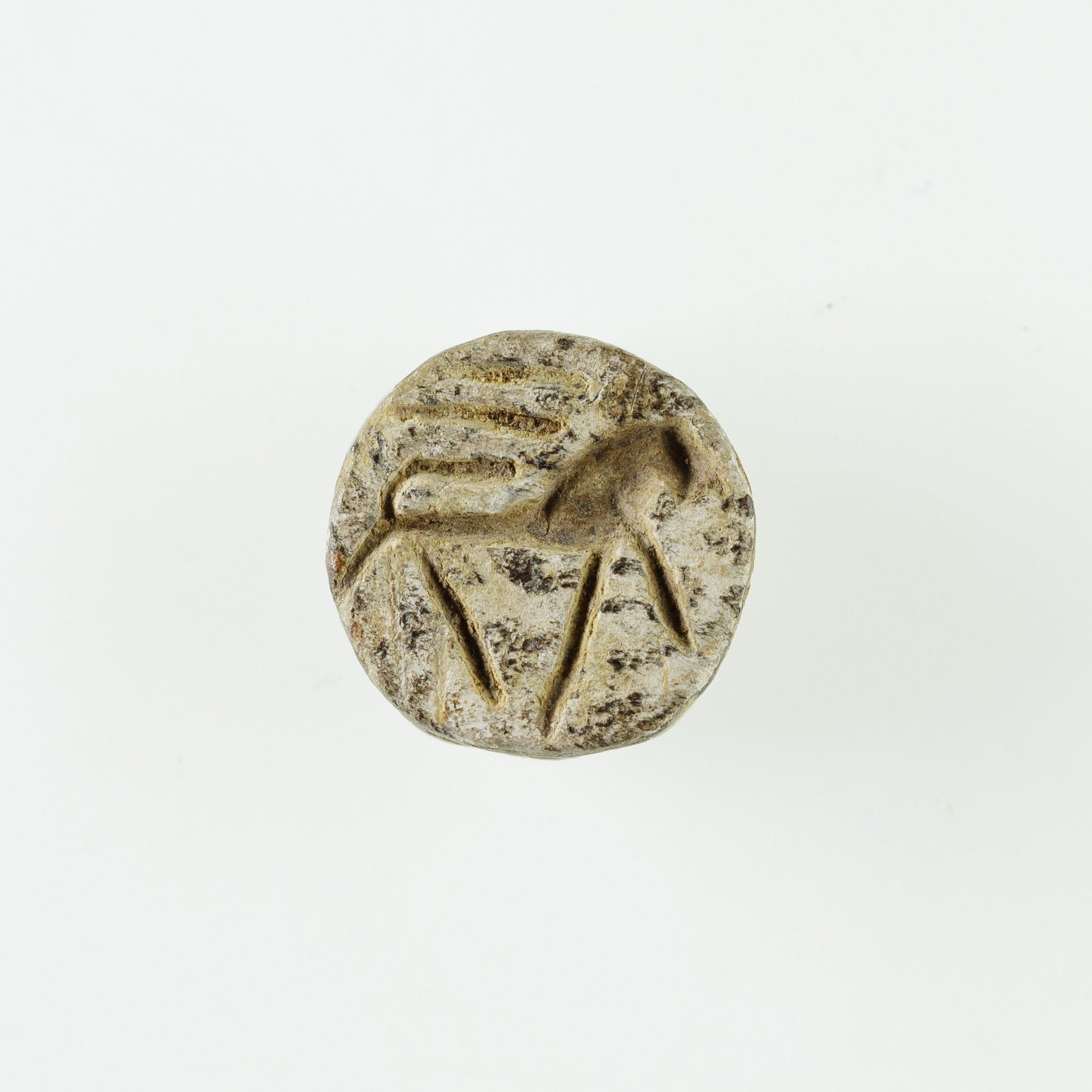 Rosette Stamp Seal with Striding Lion