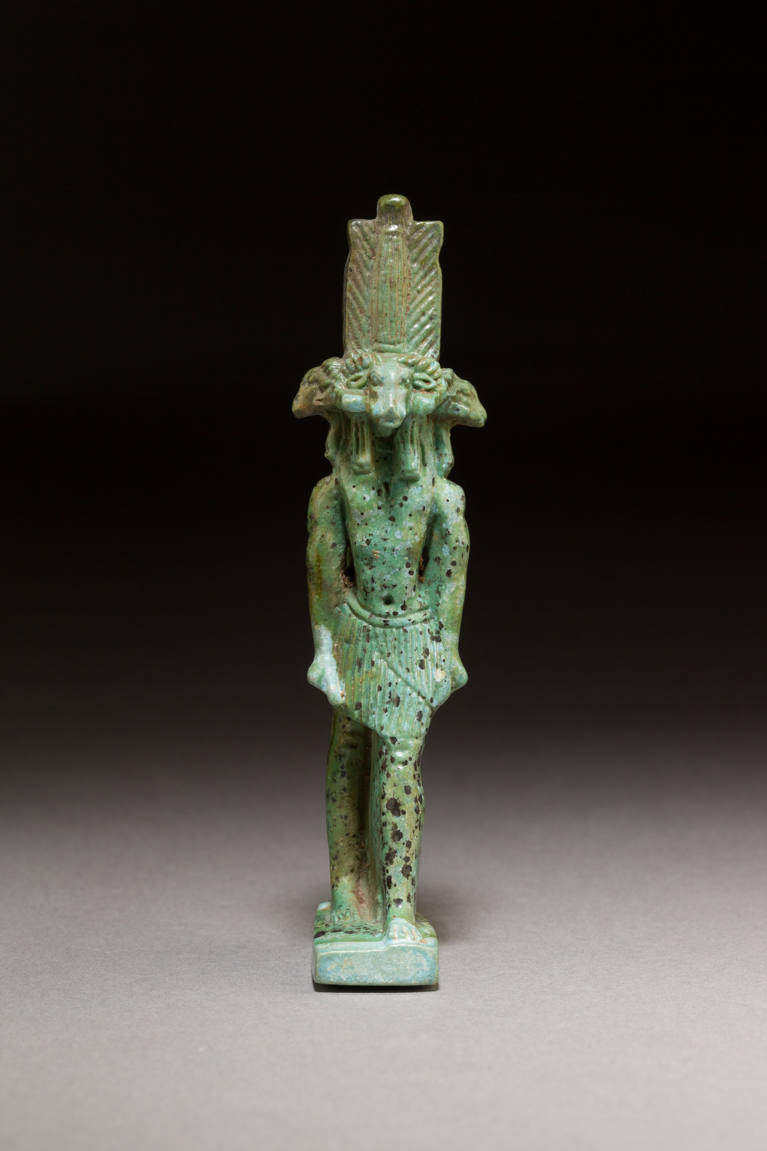 God with four ram heads facing in four directions, probably Khnum