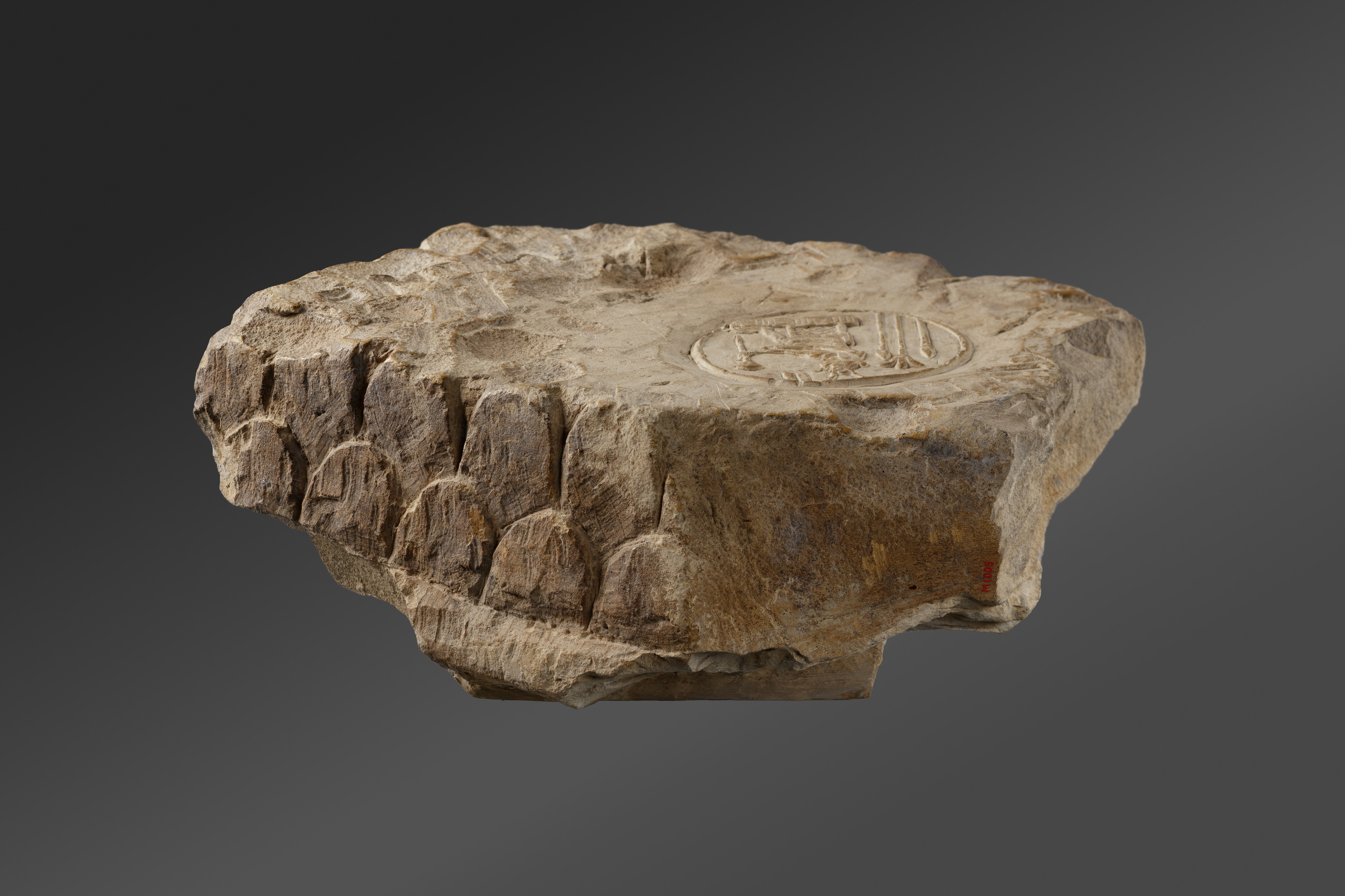 Possible trial piece depicting a lion-headed deity