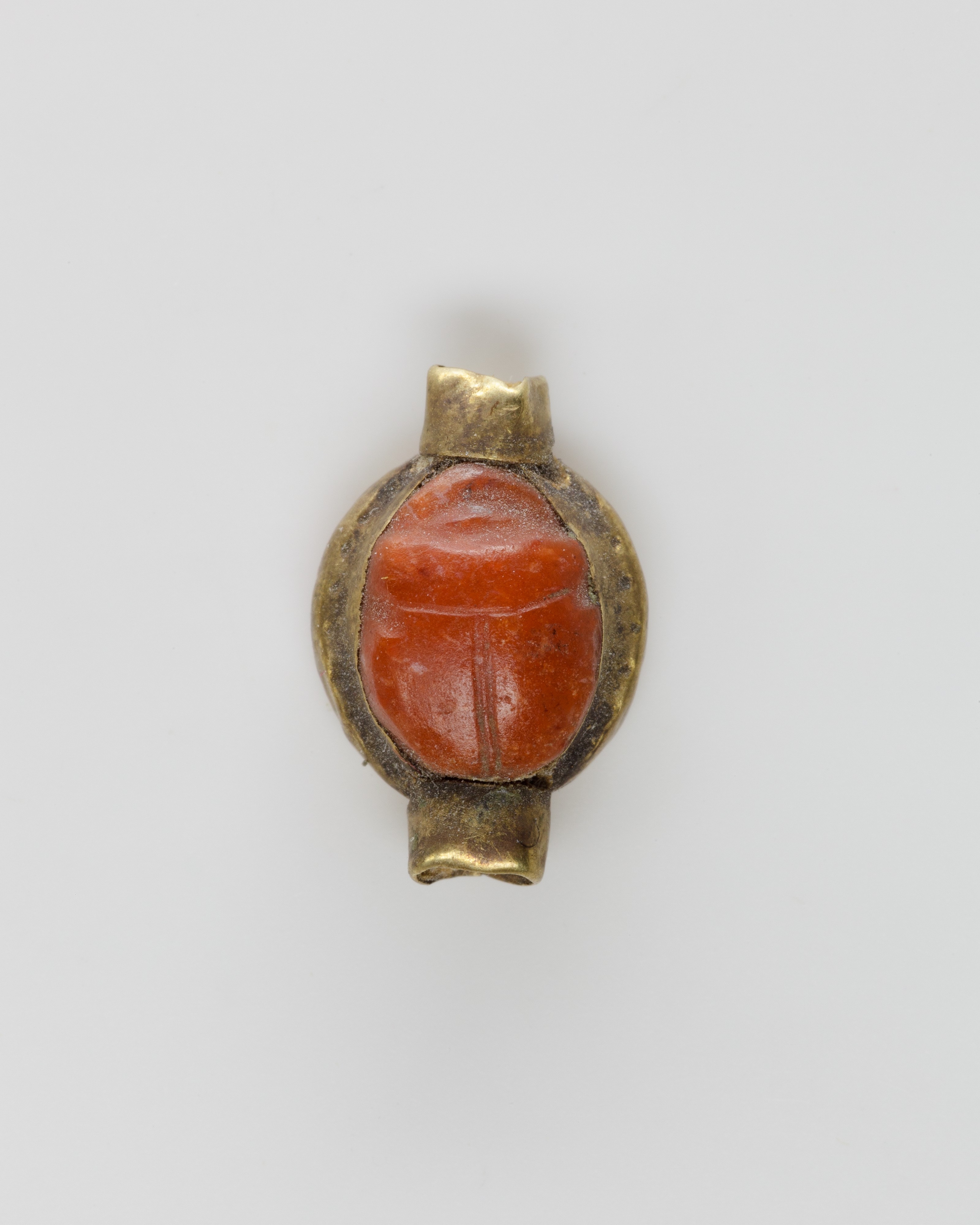 Scarab set in a ring bezel