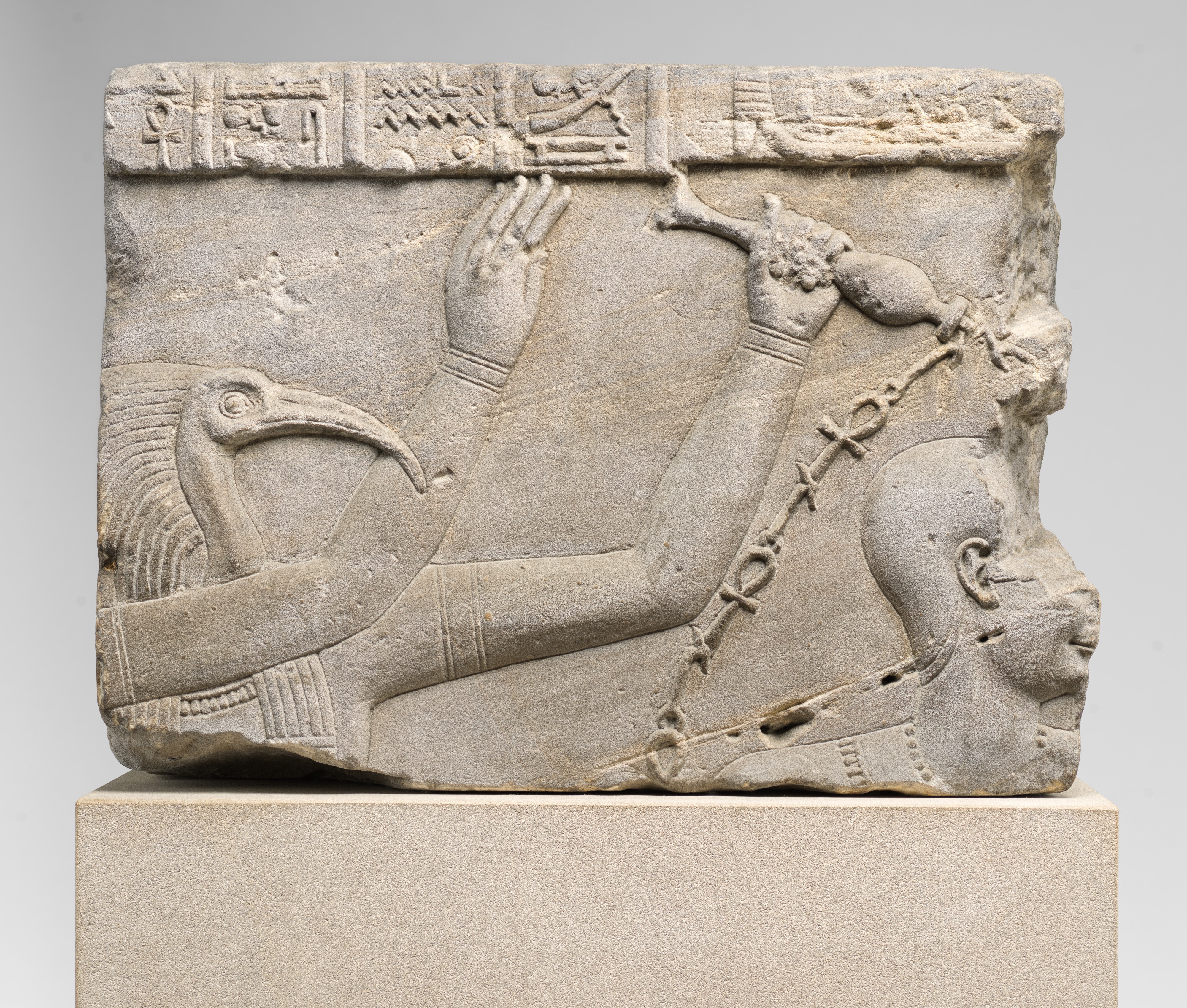 Cornice Block with Relief Depicting the Purification of the Pharaoh