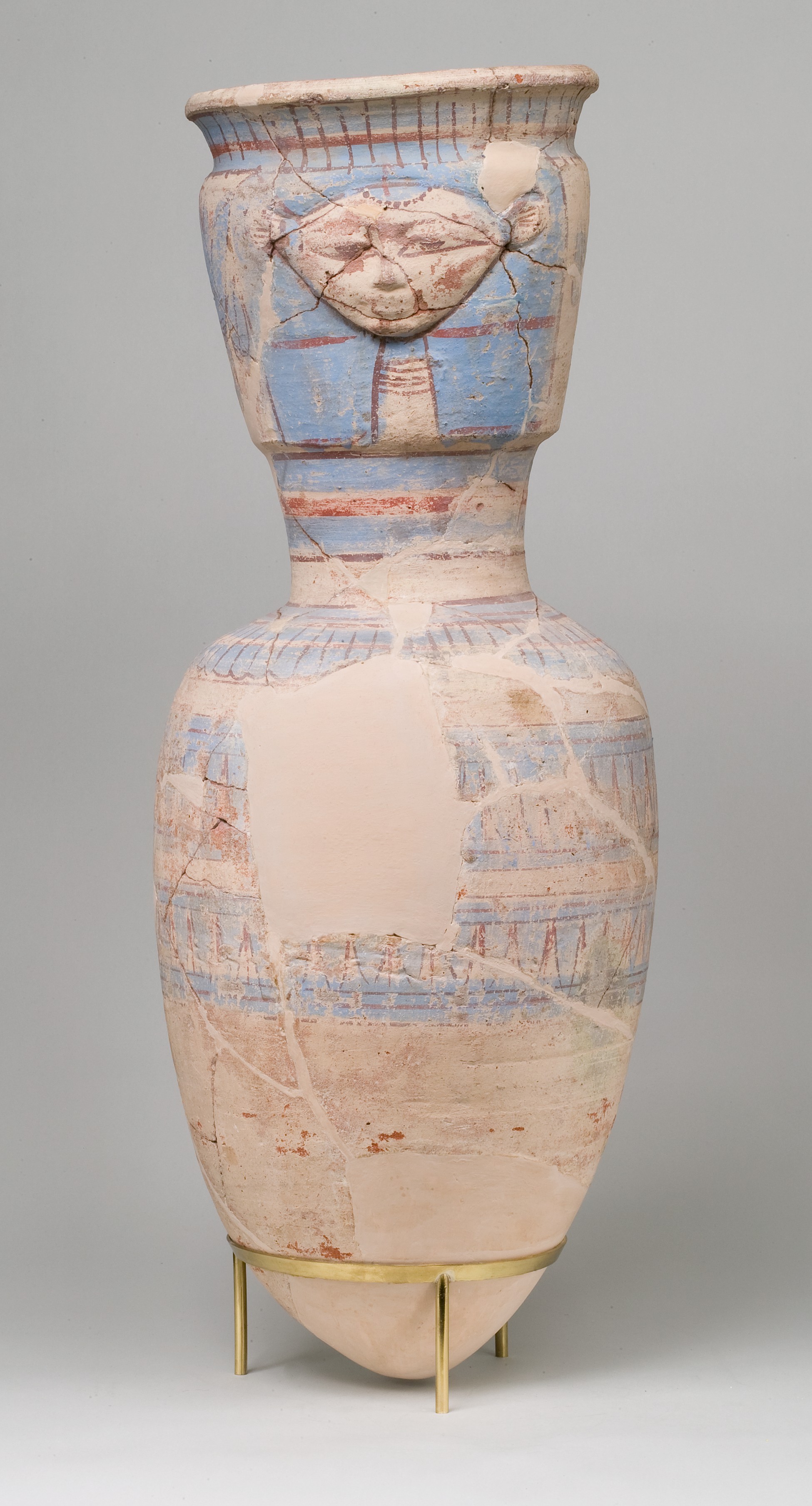 Storage Jar Embossed with the Hathor Emblem