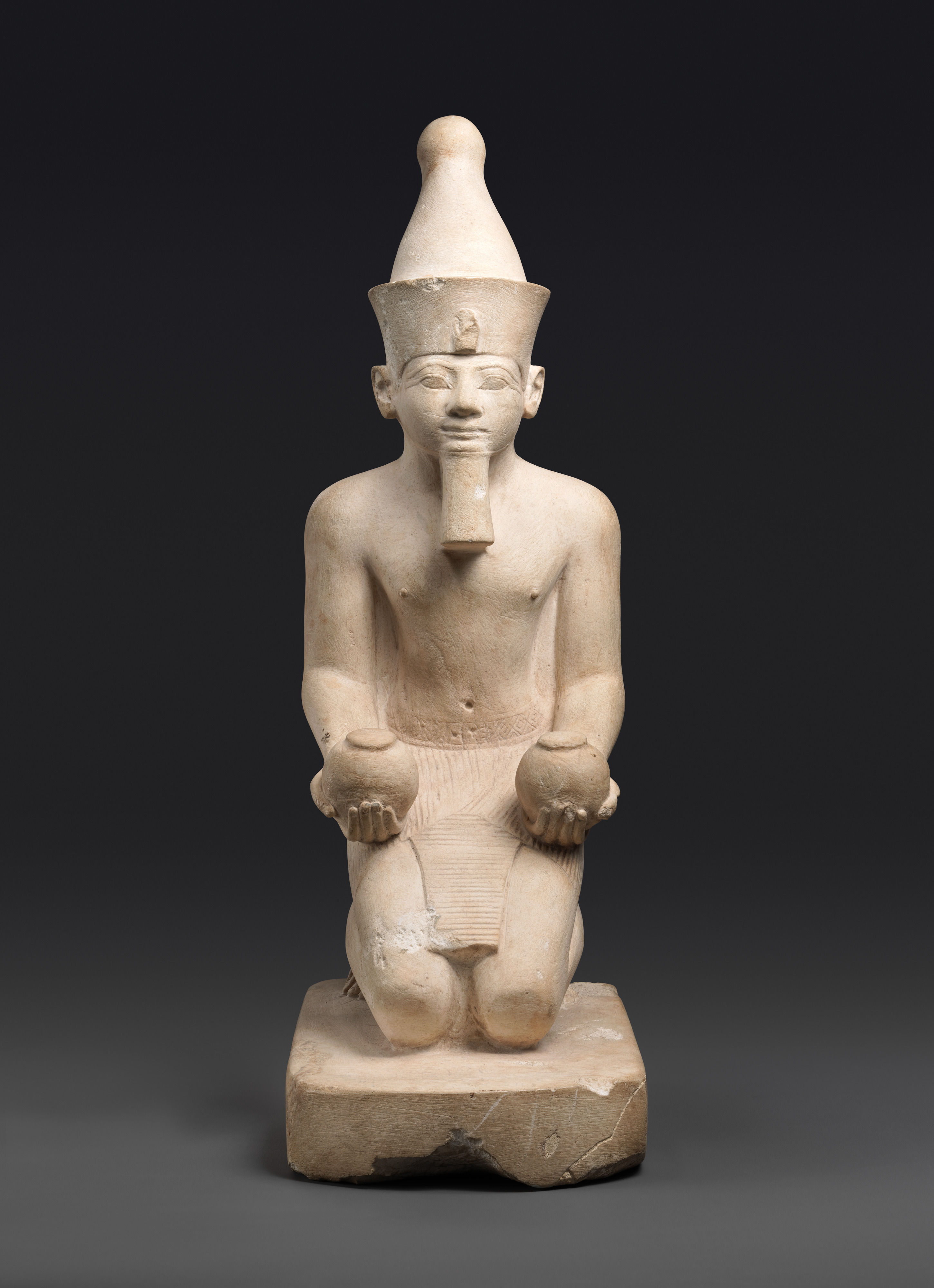 Amenhotep II in the Double Crown, Kneeling and Offering