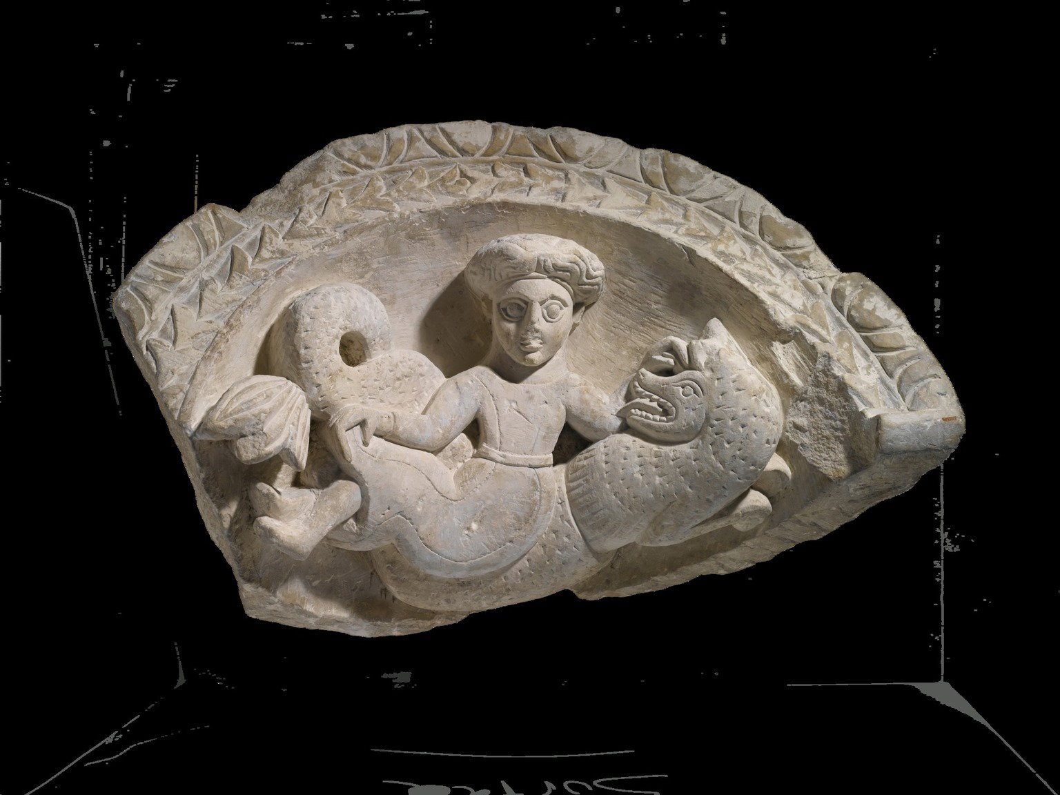 Top of an Arch with a Nymph Riding a Sea Monster
