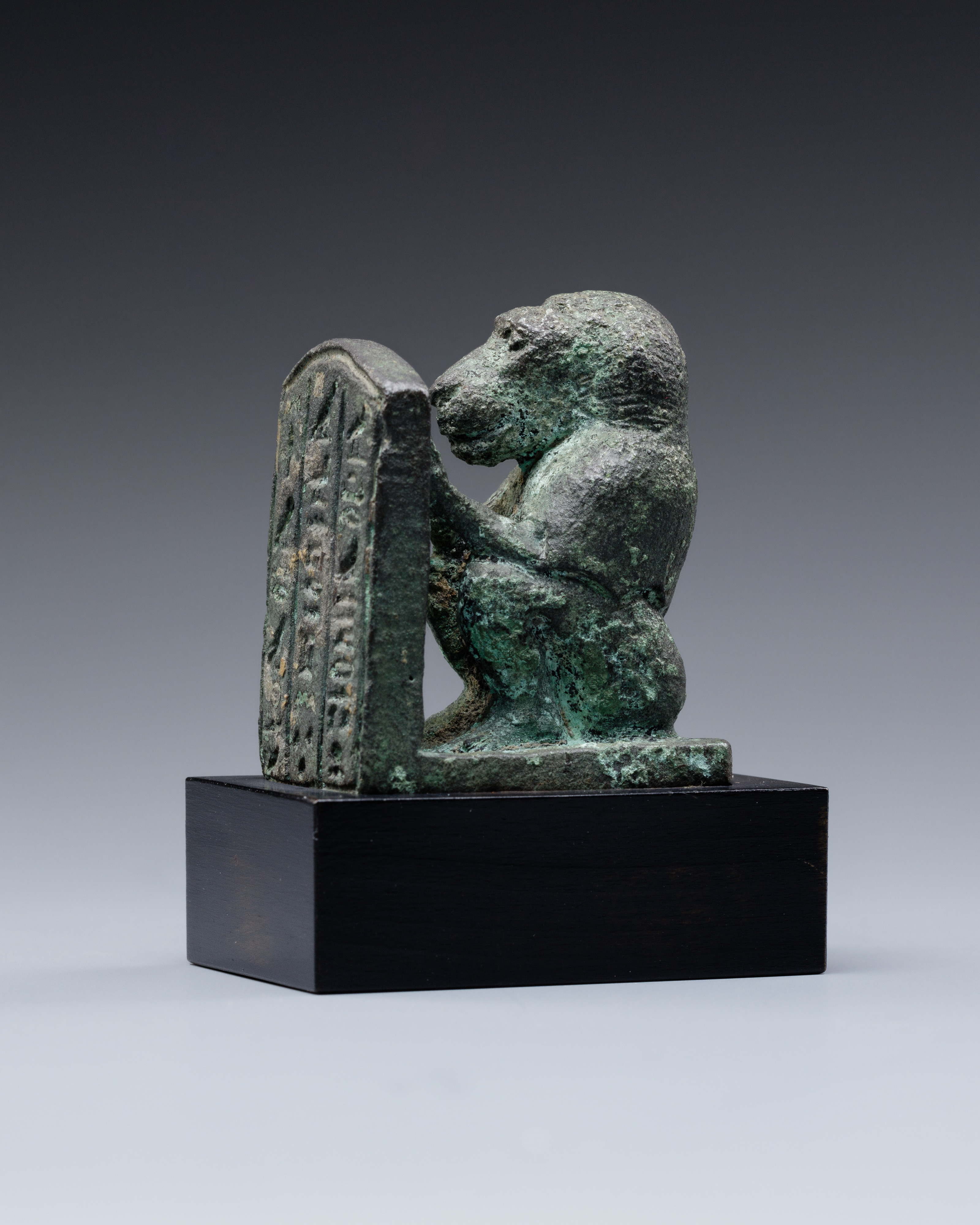 Baboon holding an inscribed stela dedicated to Iretherukhef