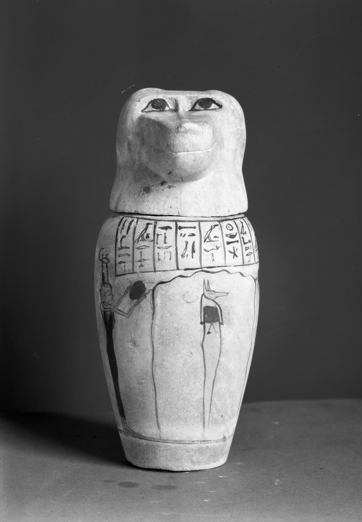 Canopic Jar with Baboon Head
