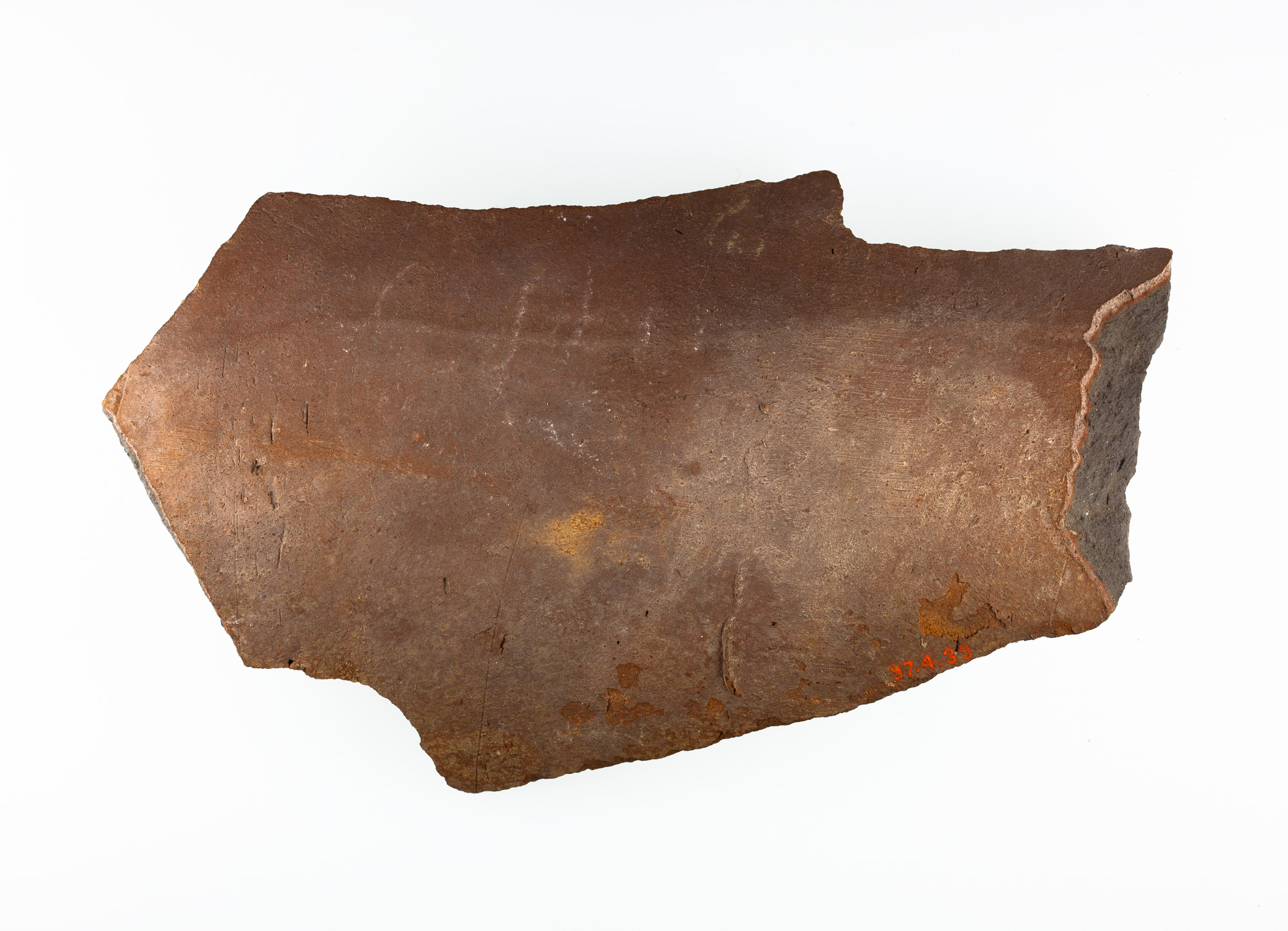 Ostracon with chalk inscription