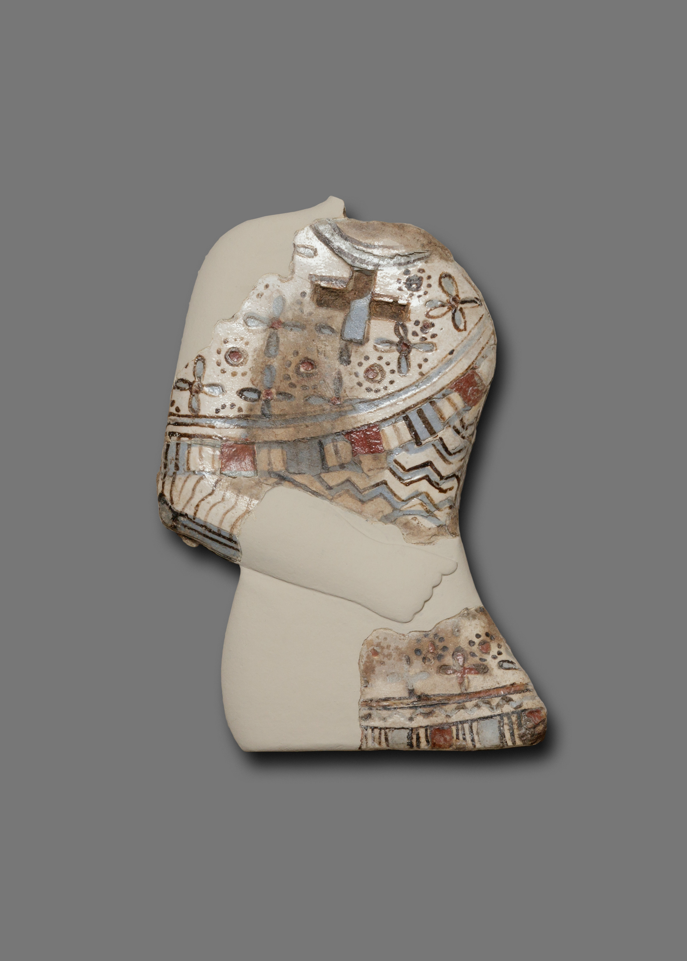 Tile Inlay from the Palace of Ramesses II, Torso of a Mesopotamian or Syrian Captive