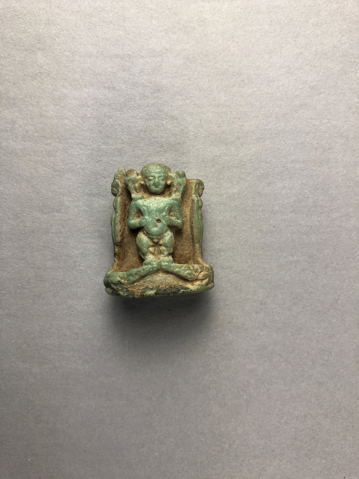 Pataikos Flanked by Goddesses Amulet