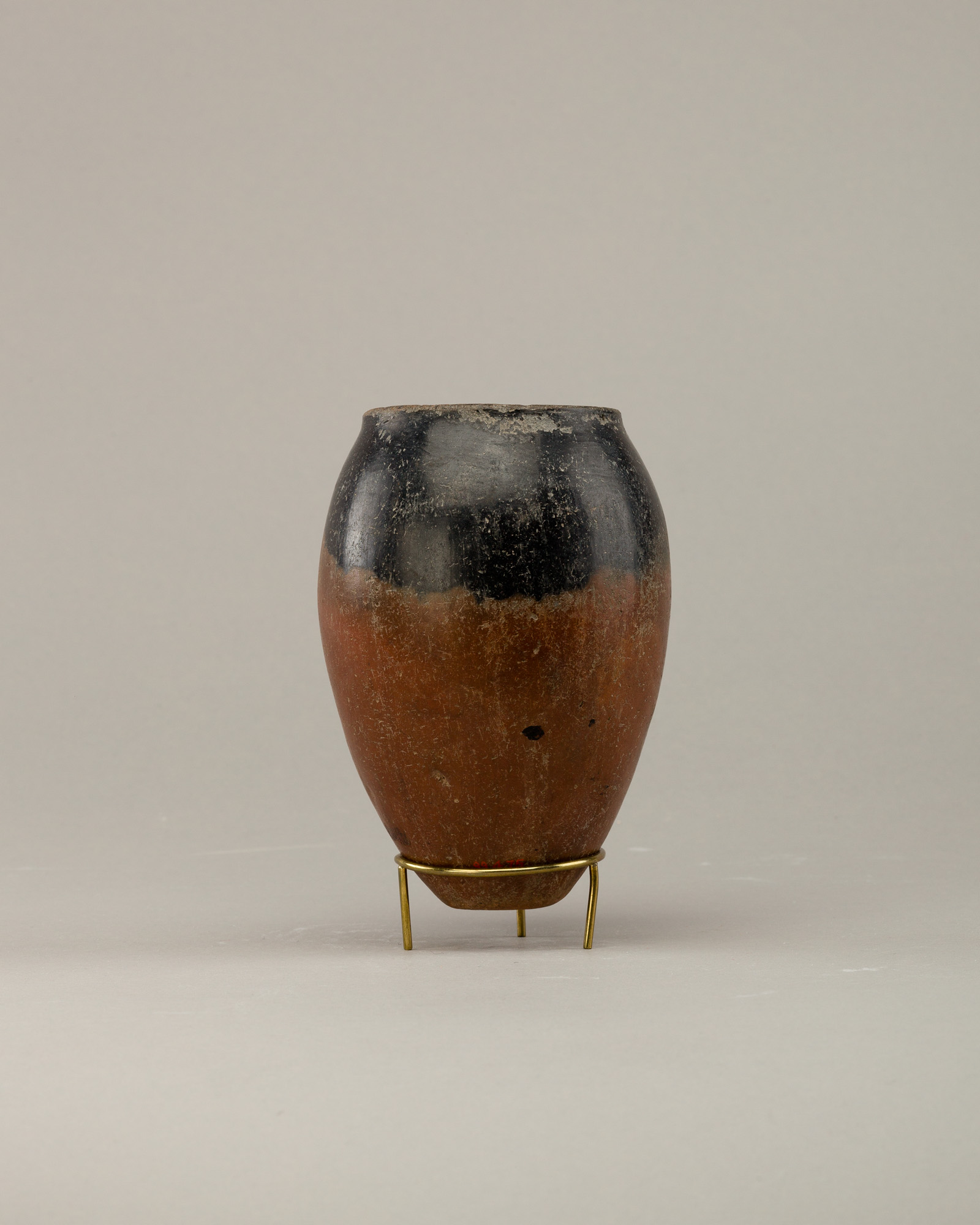 Black-topped red ware jar