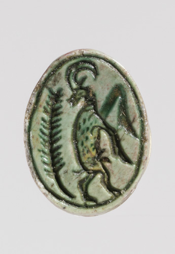 Scarab depicting a rearing ibex