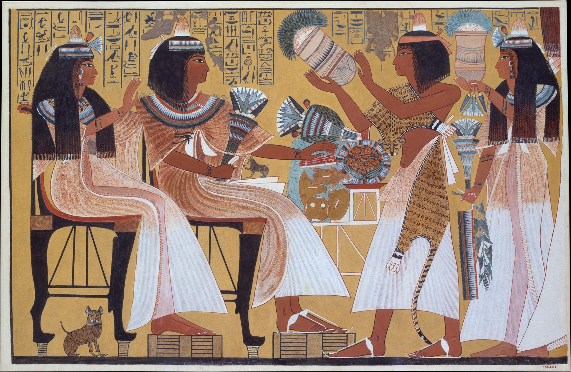 Ipuy and Wife Receive Offerings from Their Children (substantially restored)