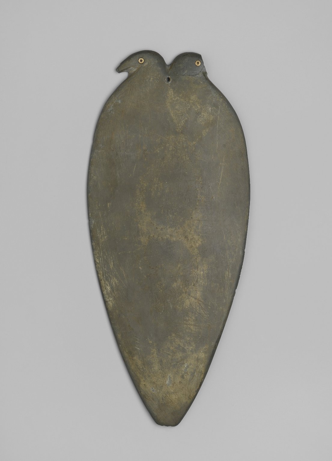 Palette with Two Stylized Bird Heads