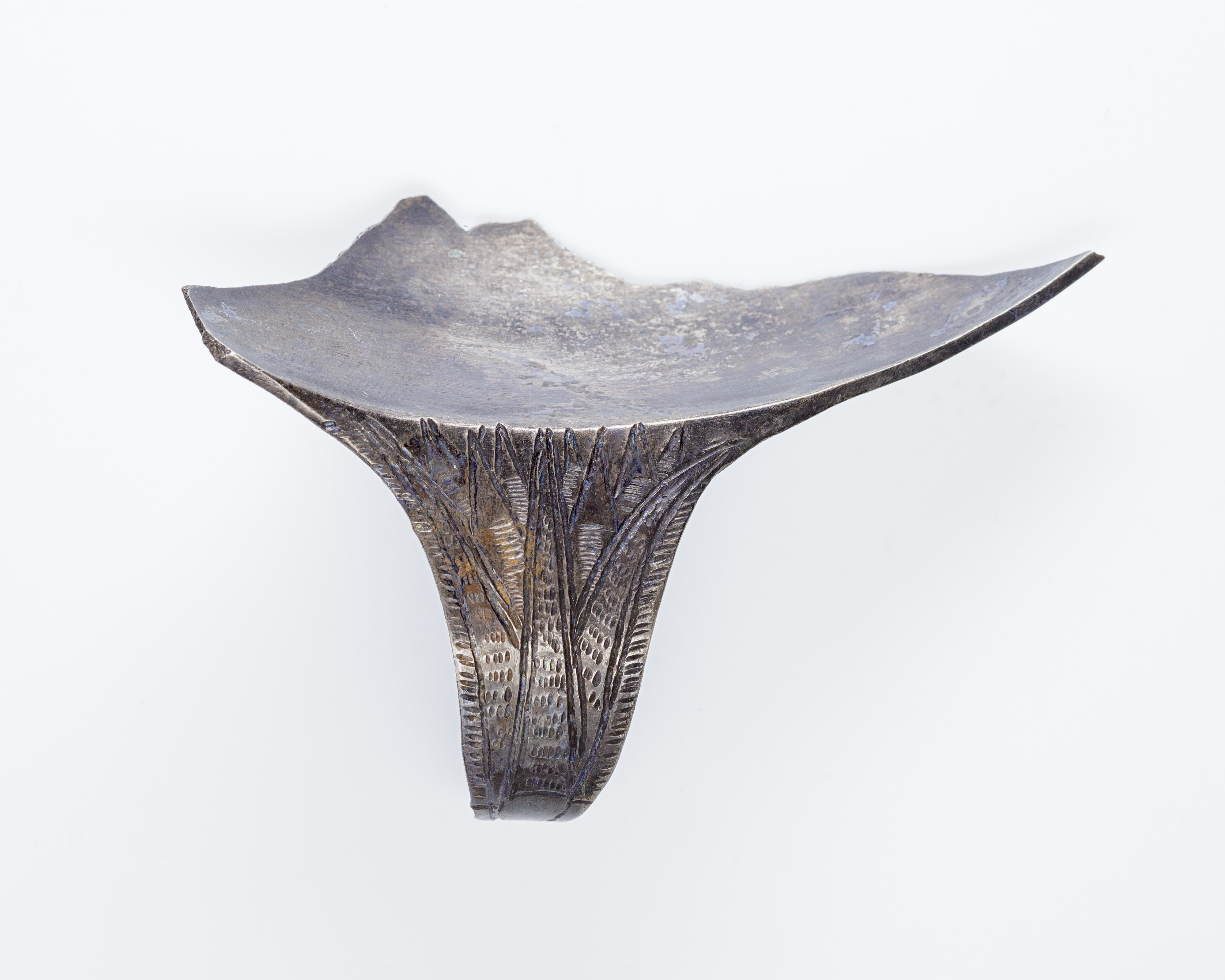 Rim fragment with handle from a shallow strainer