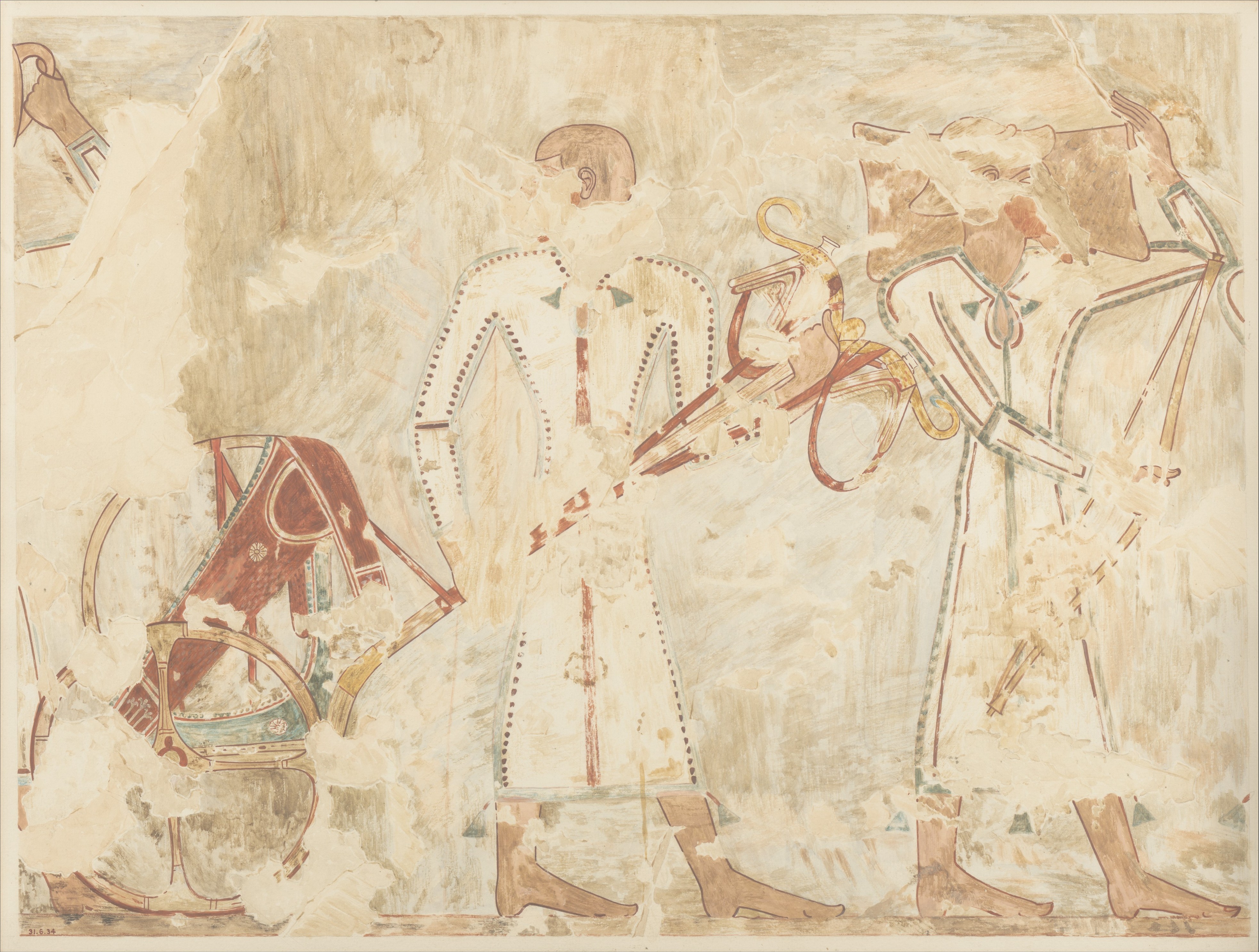 Syrians Bringing an Ingot and a Chariot, tomb of Rekhmire