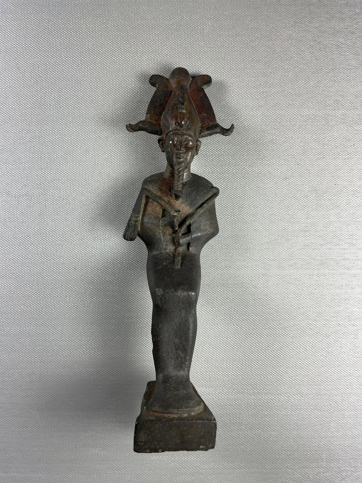 Seated Statue of Osiris Carrying a Crook and Flail
