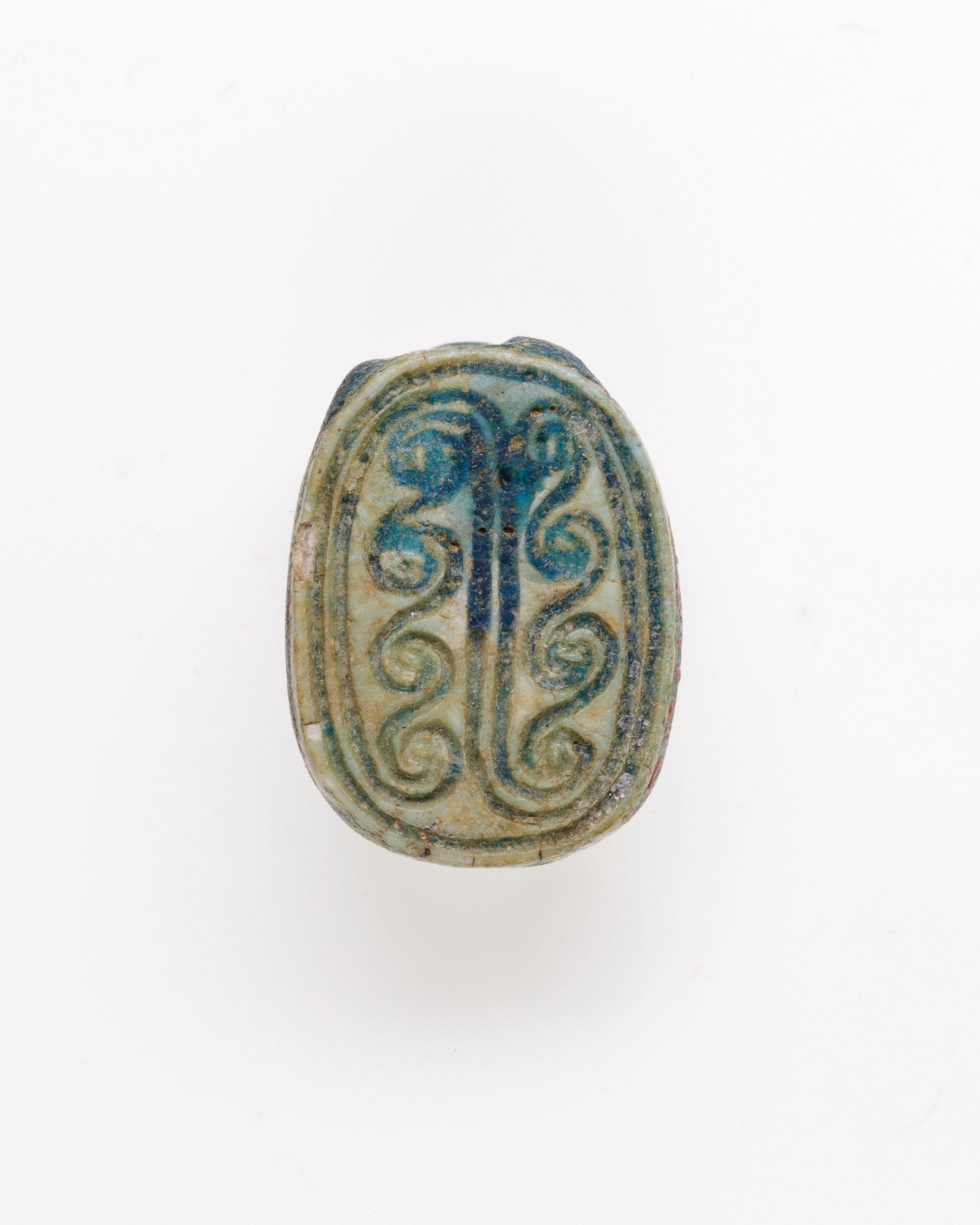 Scarab Decorated with Scrolls