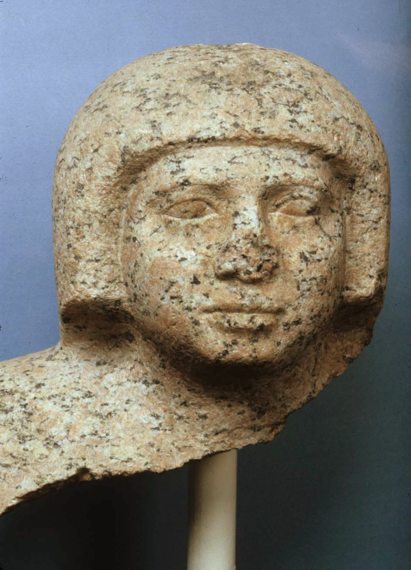 Head of male statue, perhaps Babaef