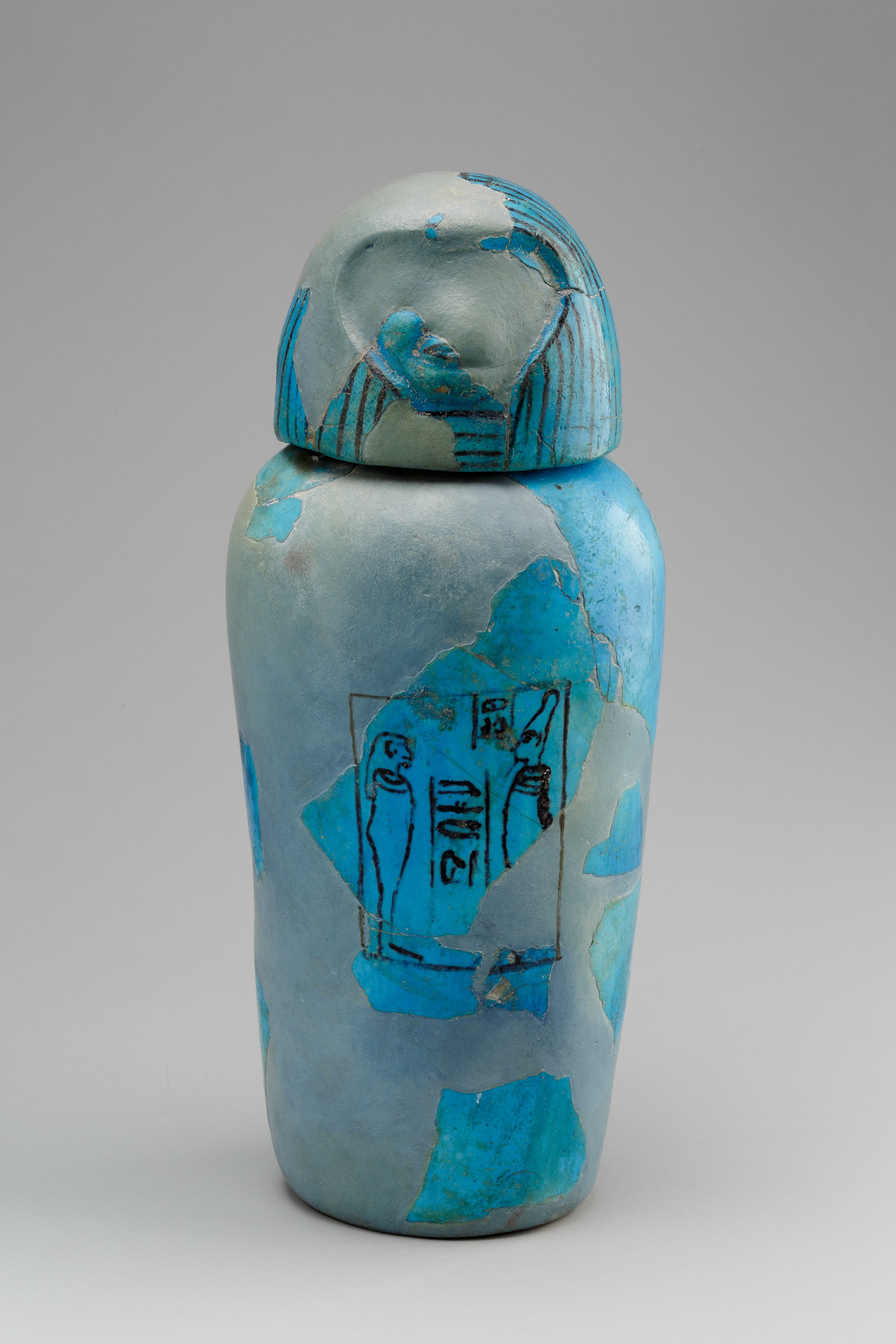 Canopic Jar with human headed lid, Imseti