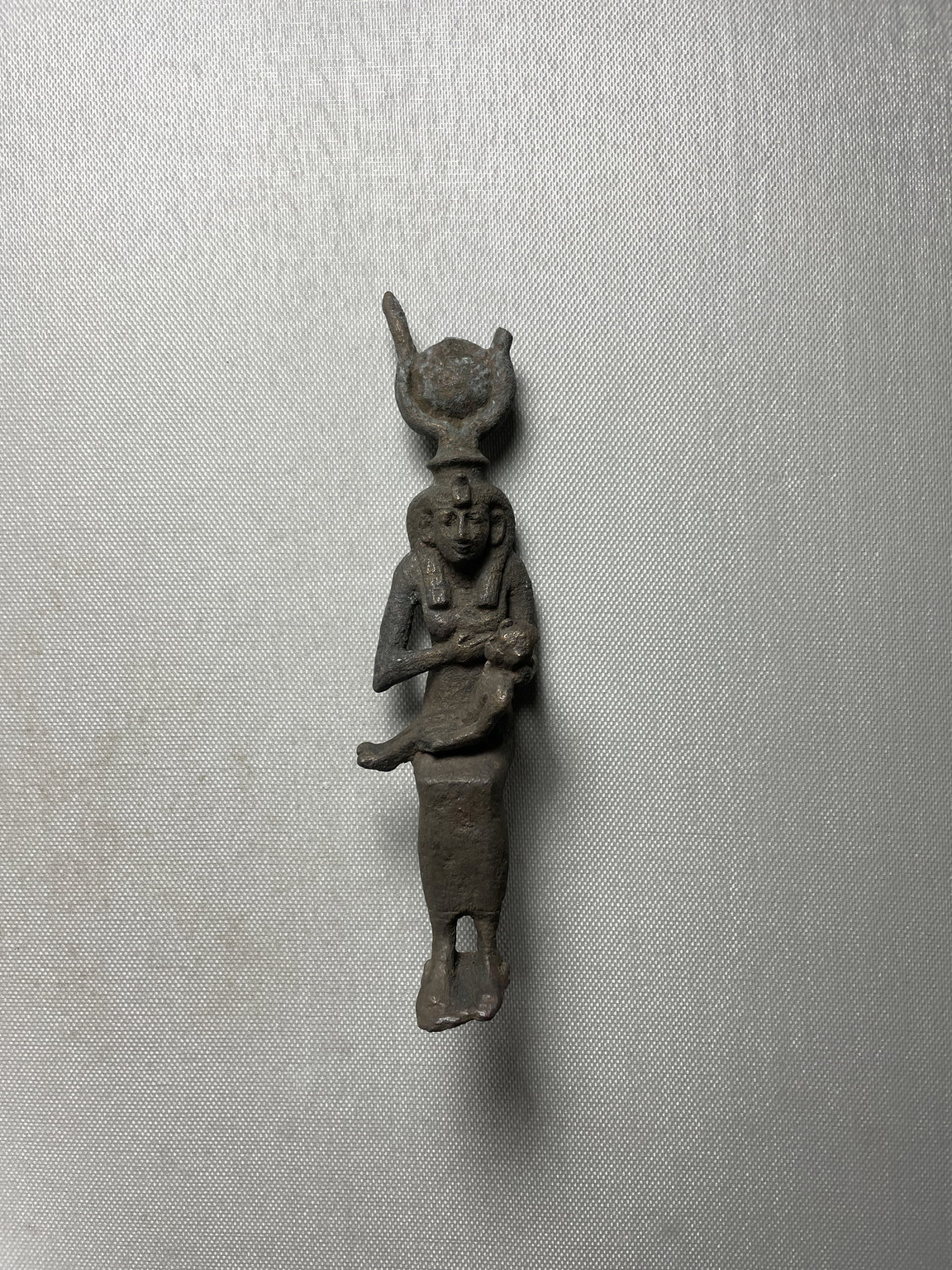 Statuette of Isis Seated Nursing the Child Horus